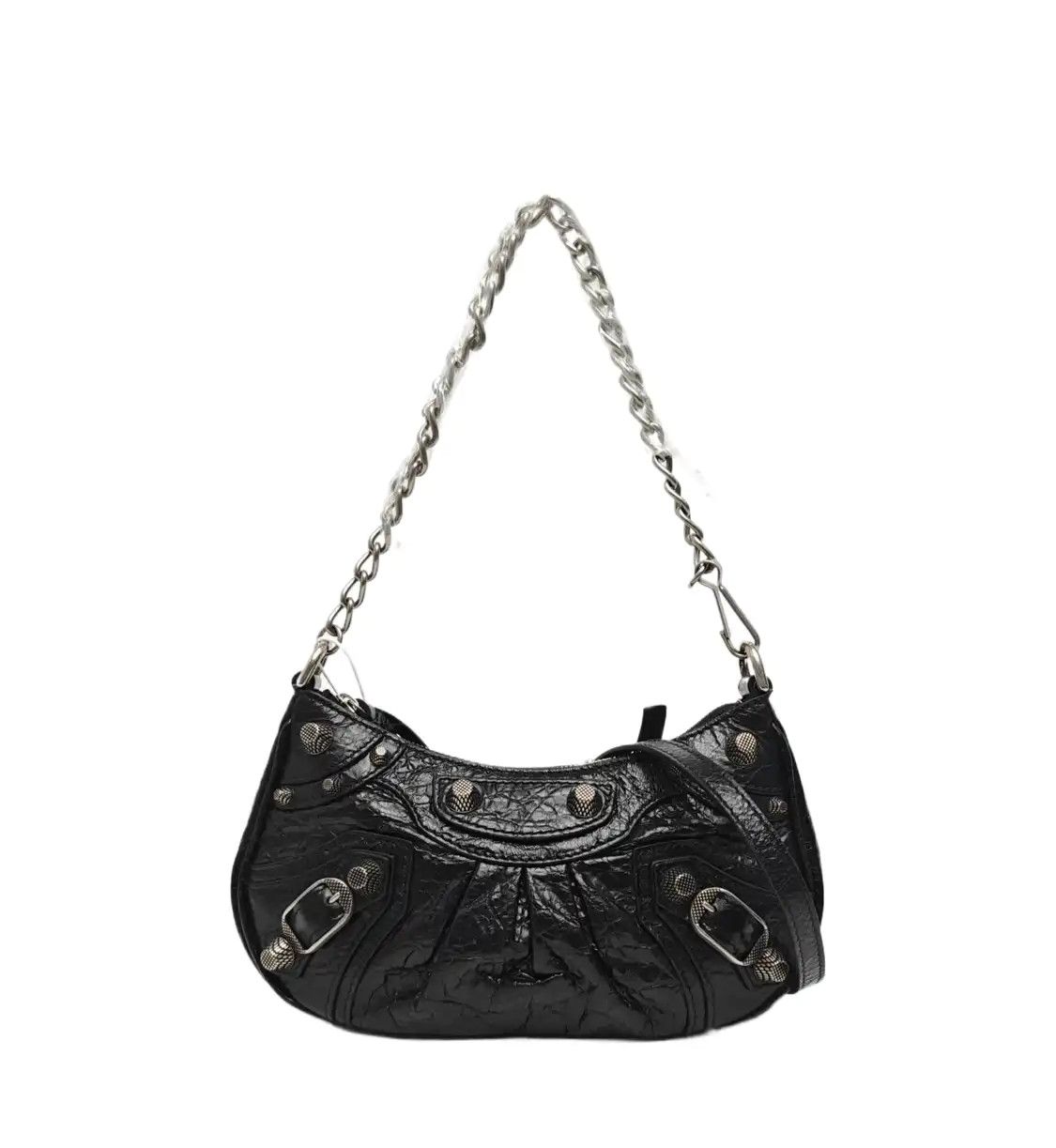 Balenciaga BALENCIAGA Le Cagole mini black sheepskin stud shoulder bag handbag crossbody ba Size ONE SIZE - 1 Thumbnail