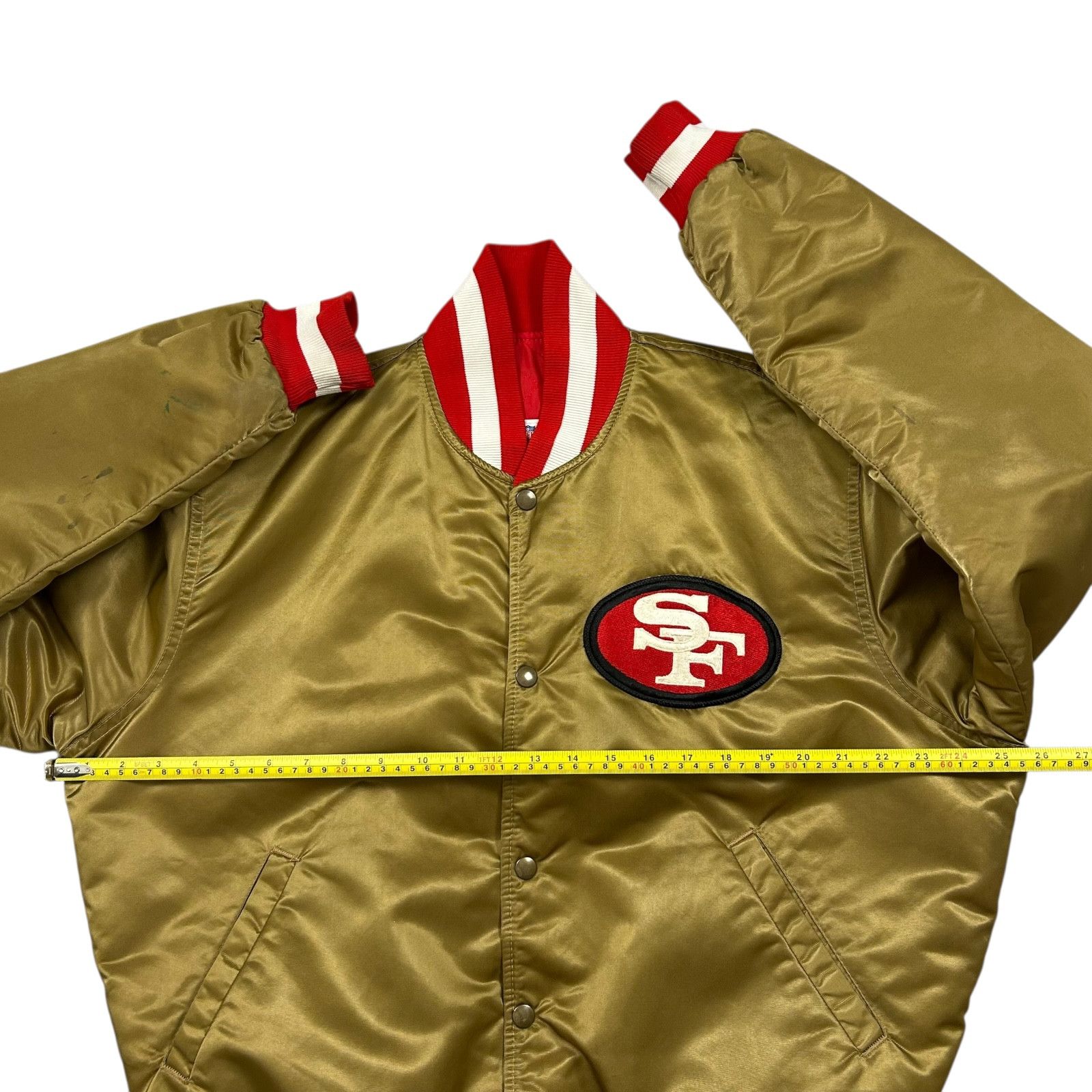 NFL VTG 90s SAN FRANCISCO 49ERS STARTER SATIN JACKET SPELL OUT Size US L / EU 52-54 / 3 - 13 Thumbnail