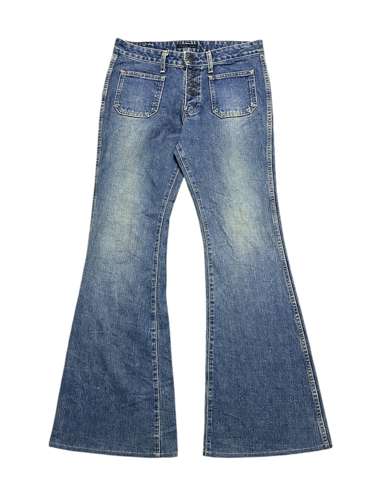Big John × Japanese Brand × Vintage Vintage Big John Flare Bell Bottom Jean (Scovil Button) Size US 29 - 1 Thumbnail