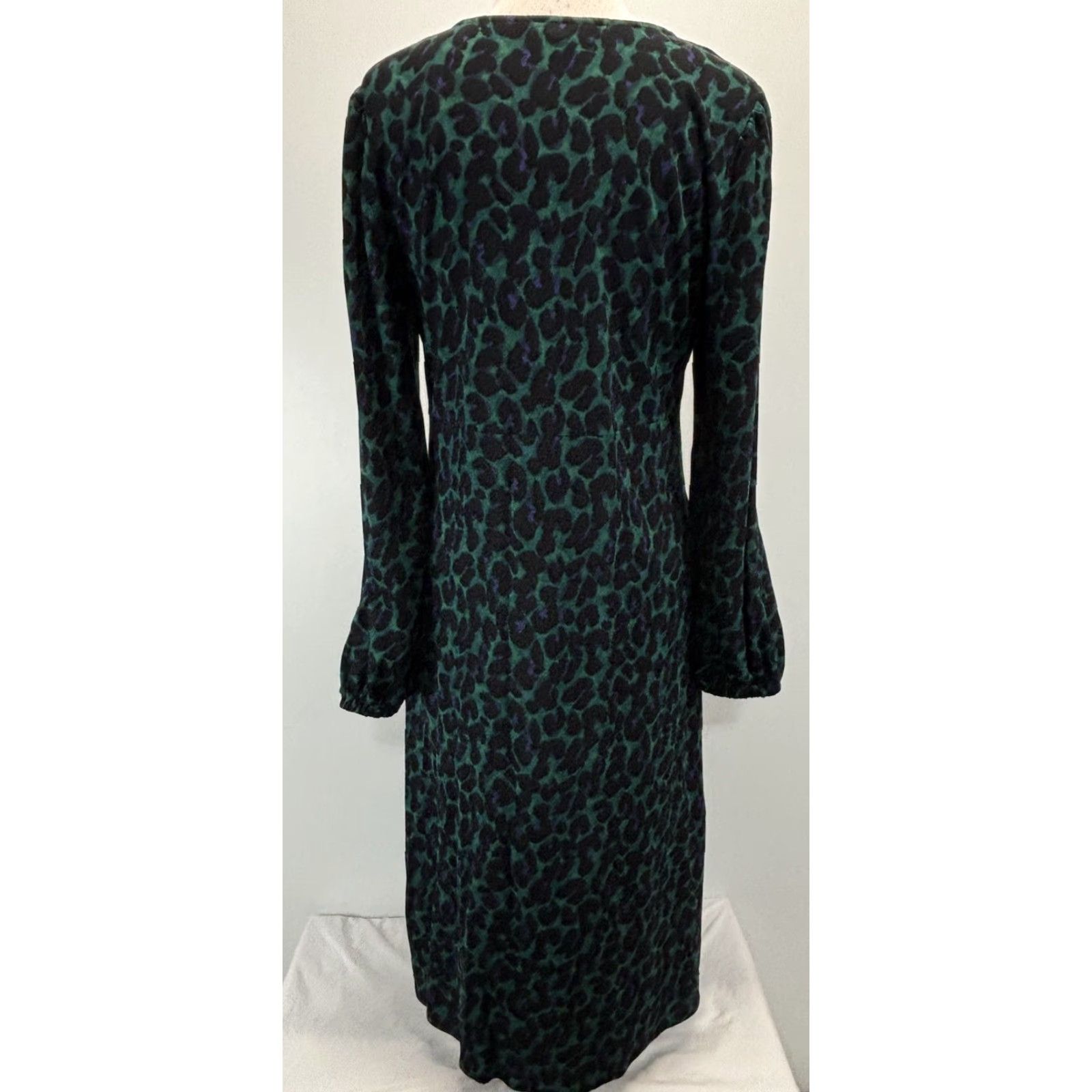 J. Jill J. Jill Womens Dress Midi Lightweight Ponte Knit Animal Print Colorful Stretch M Multicolor Shift Size M / US 6-8 / IT 42-44 - 3 Thumbnail
