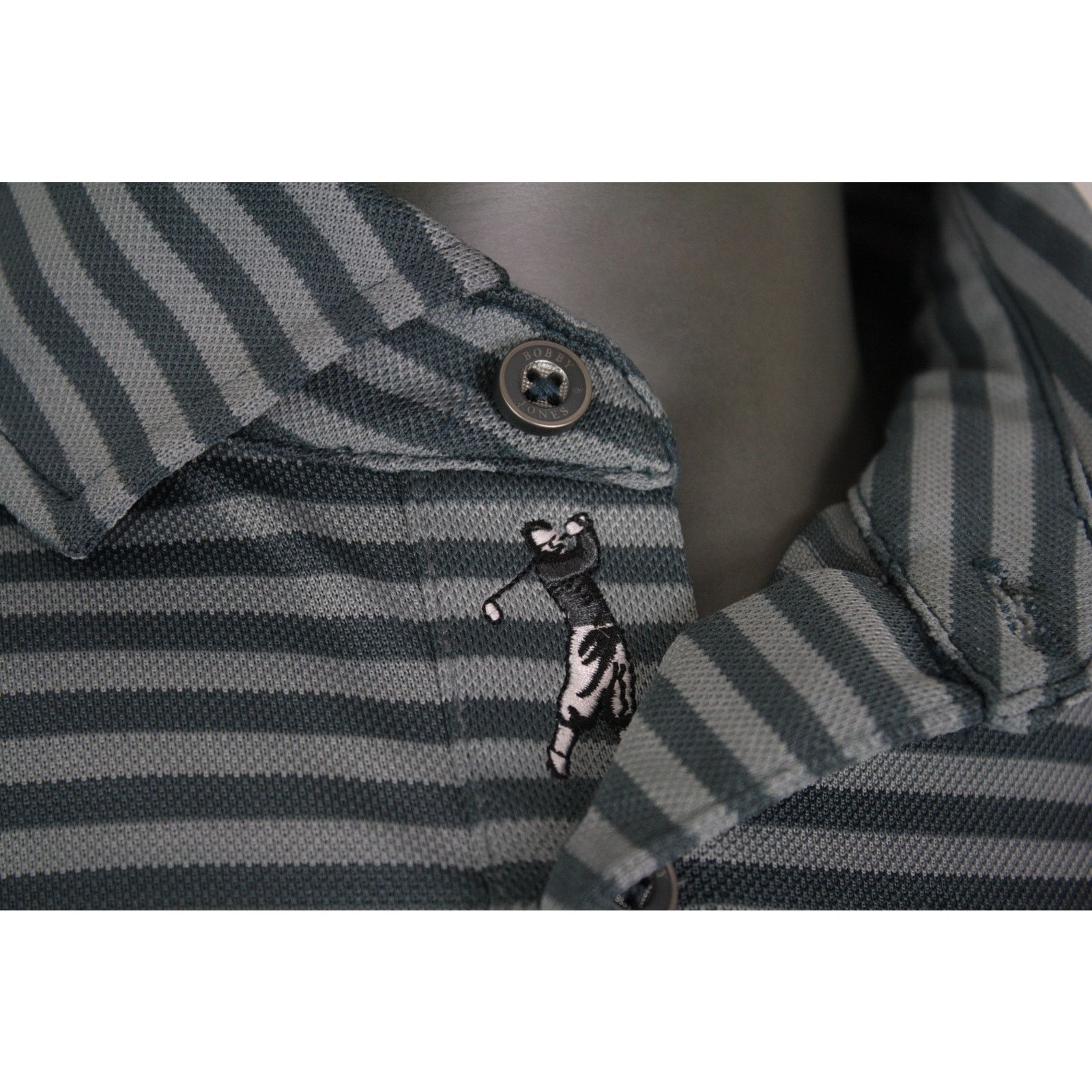 Bobby Jones NWT Bobby Jones X-H2O Performance Striped Gray Polo Shirt Size US M / EU 48-50 / 2 - 3 Thumbnail