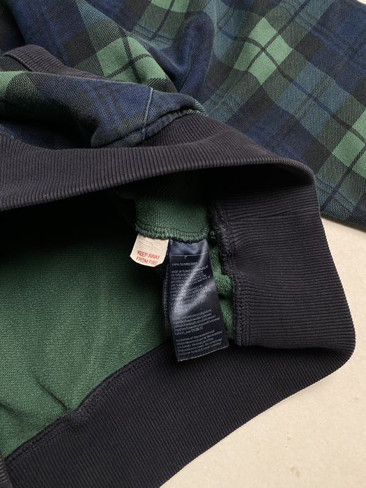 Tommy jeans outlet plaid crest hoodie