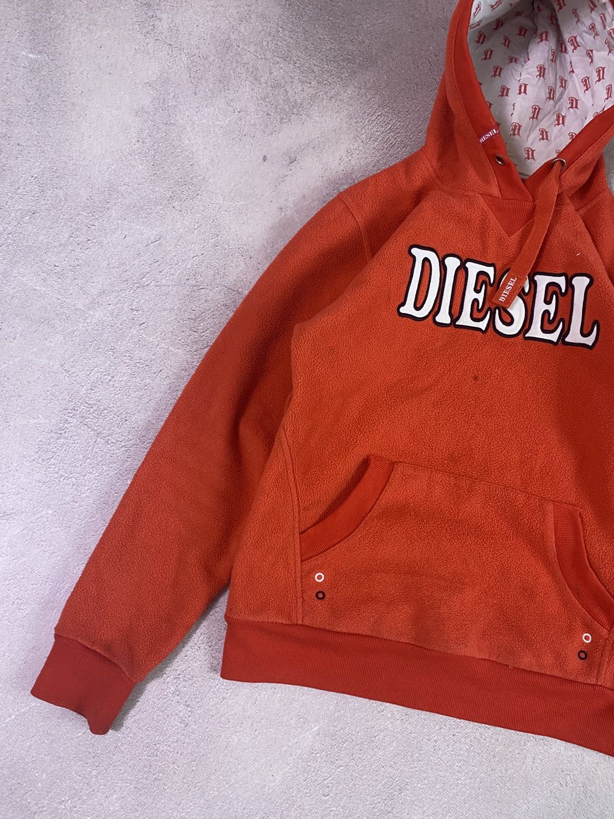 Japanese Brand × Vintage Vintage Diesel fleece distressed hoodie Size US XS / EU 42 / 0 - 2 Thumbnail