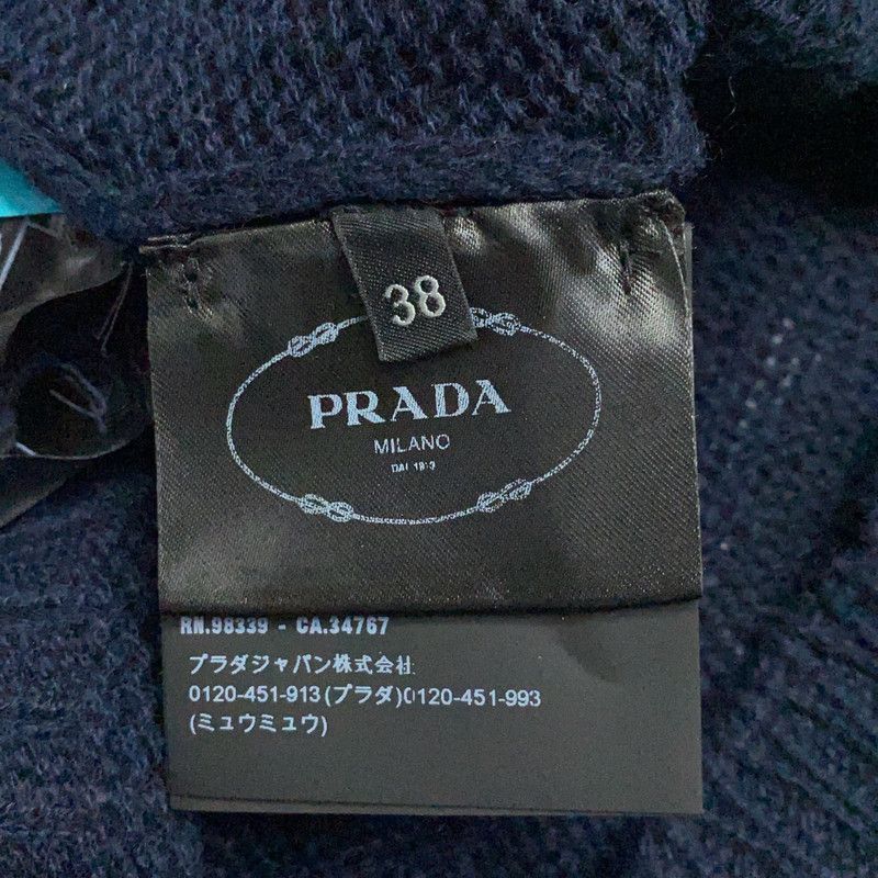 Prada Prada Navy Blue Sleeveless Cashmere Sweater Size US S / EU 44-46 / 1 - 1 Thumbnail