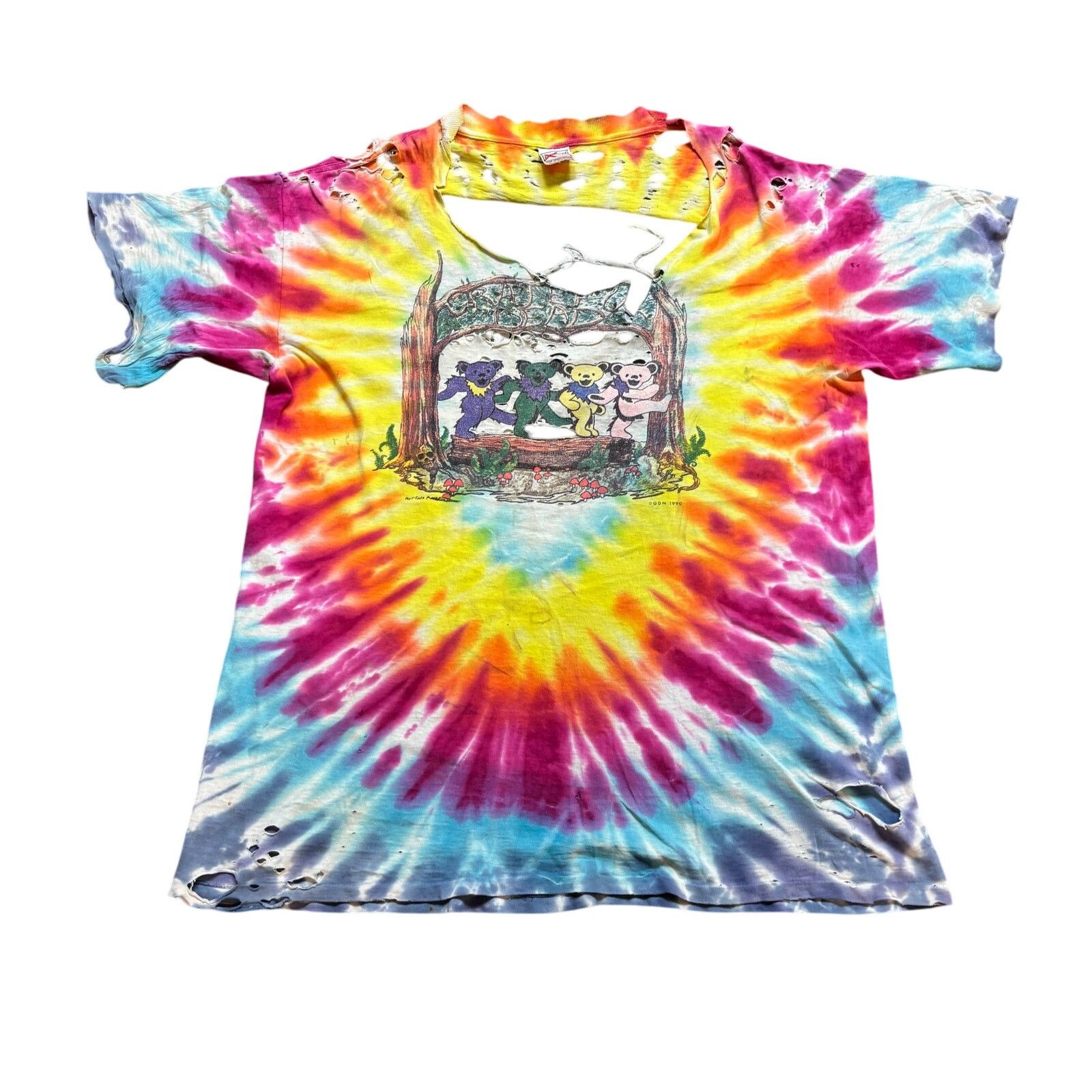 Band Tees × Grateful Dead × Vintage Vintage 1990 Grateful Dead Dancing Bears 25th Anniv Shirt XL Size US XL / EU 56 / 4 - 1 Thumbnail