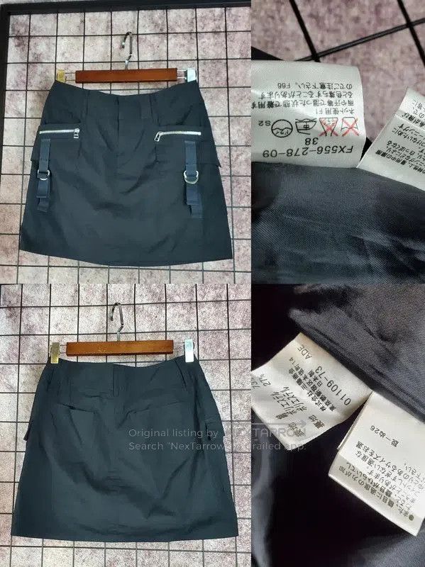 Burberry Burberry Black Cotton Summer Skirt with Straps. Size 23" - 1 Thumbnail