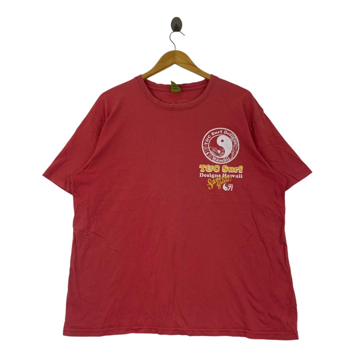 Vintage T&C SURF DESIGNS Hawaii Save Our Green Planet Tee Shirt Size US XXL / EU 58 / 5 - 1 Thumbnail