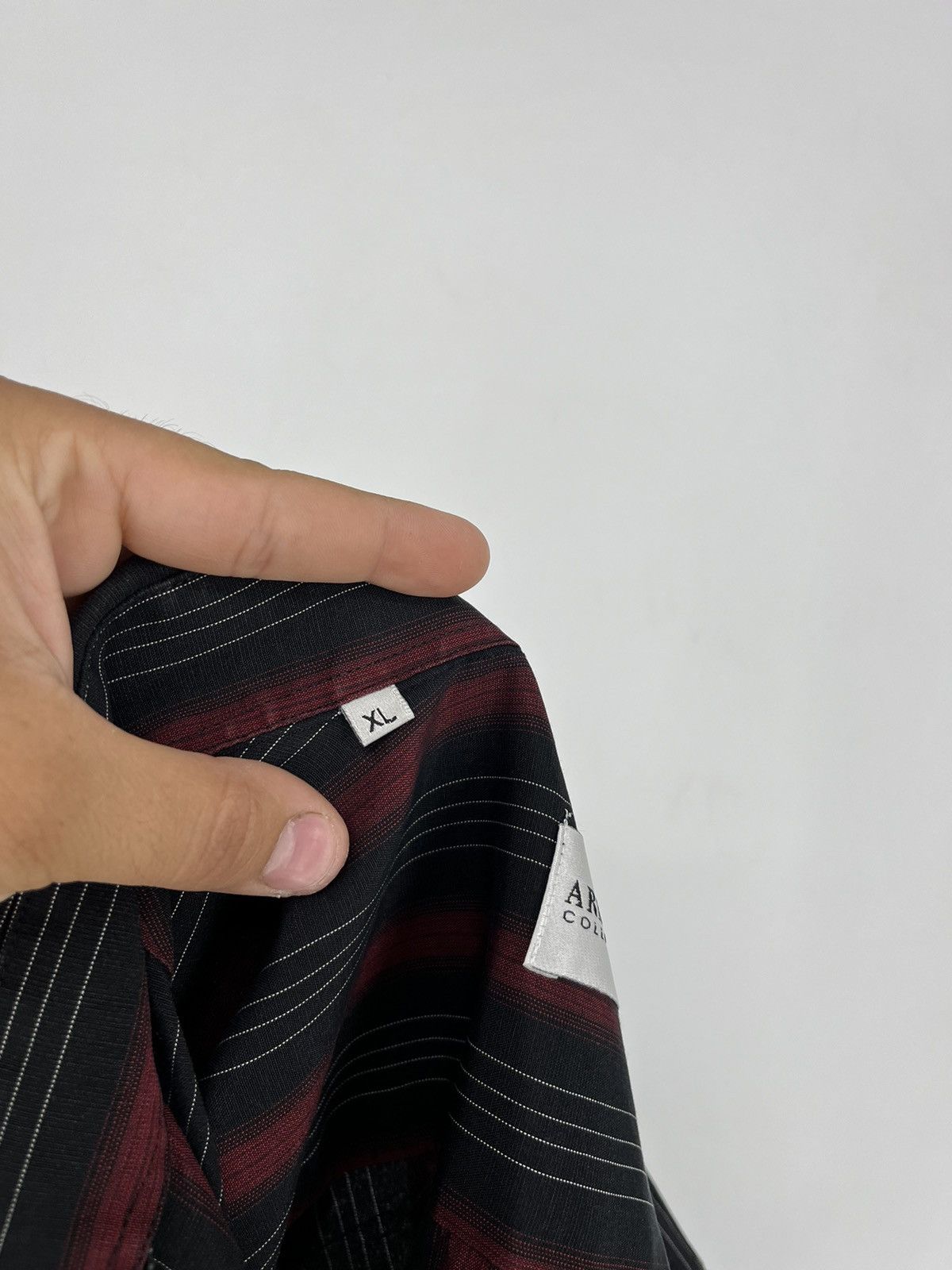 Armani Vintage Striped Shirt Armani Collezioni Size XL Rare Size US XL / EU 56 / 4 - 10 Thumbnail