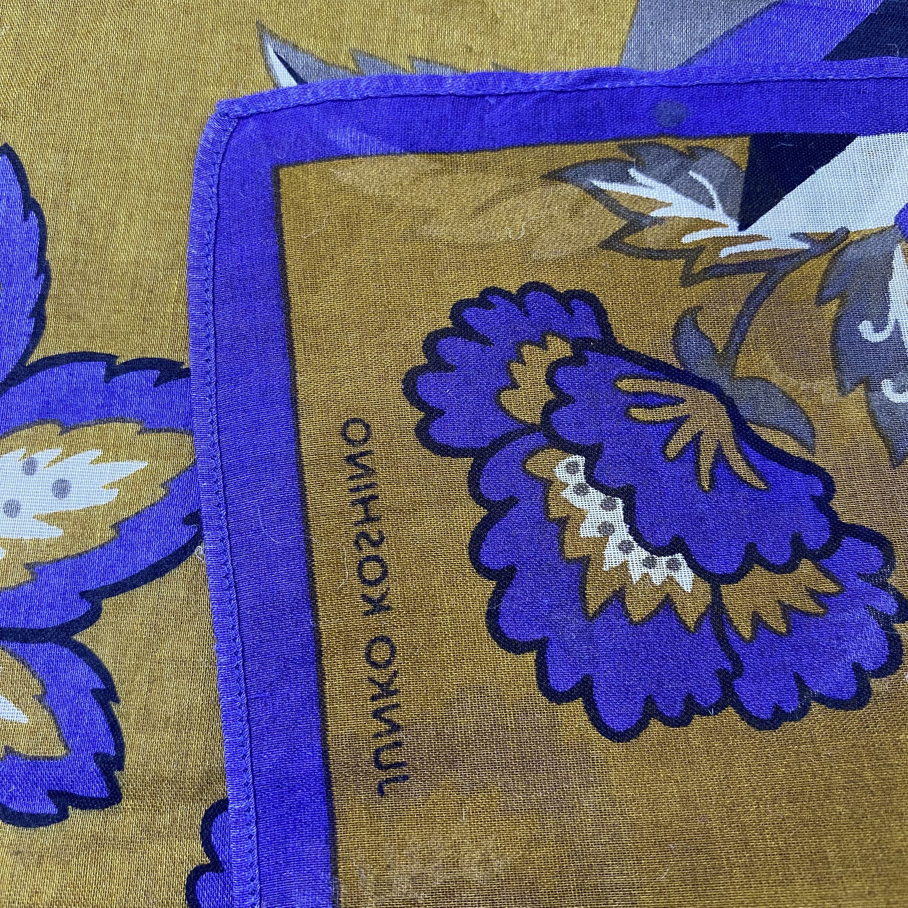 Japanese Brand Junko Koshino Handkerchief Neckerchief Bandana-B1562 Size ONE SIZE - 6 Thumbnail
