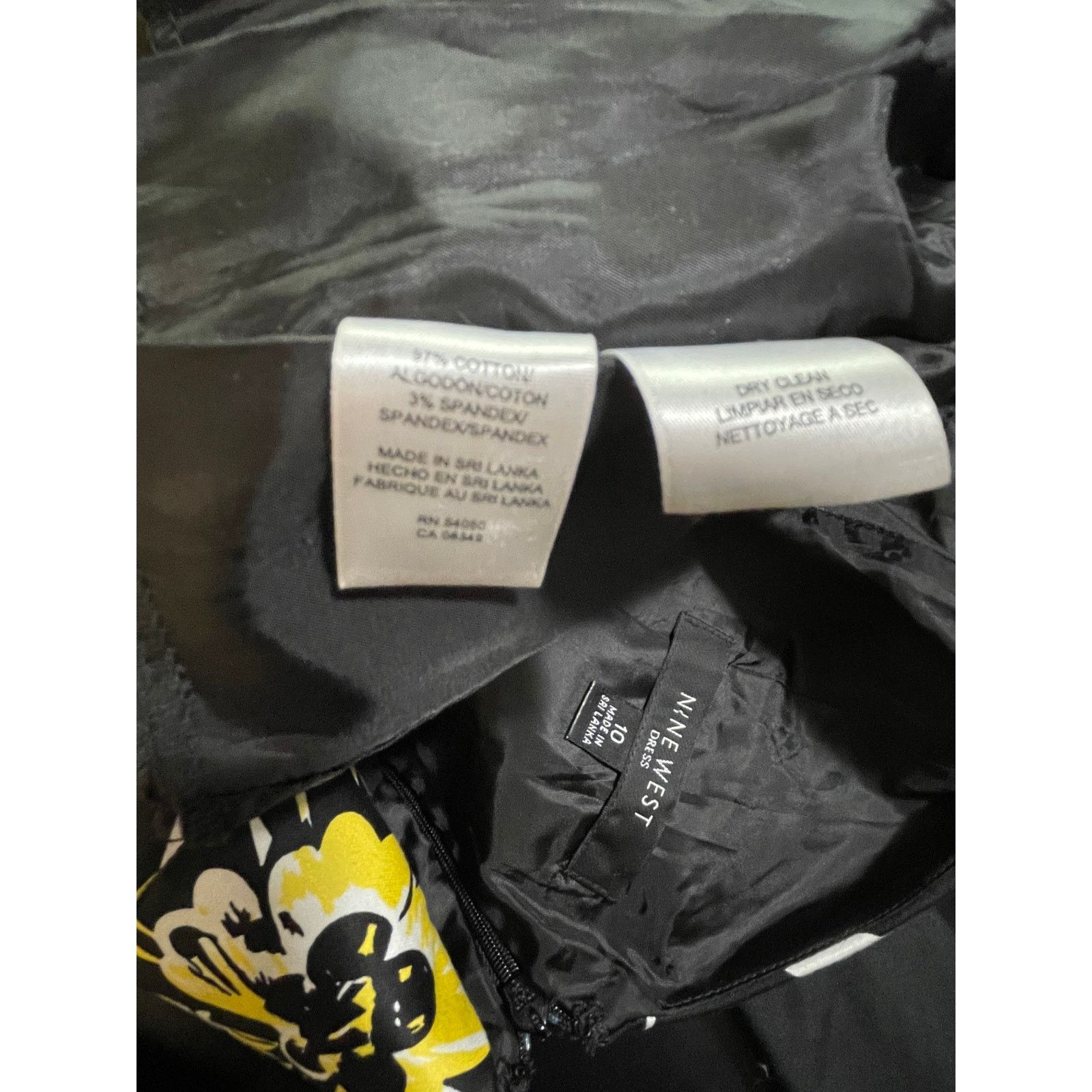 Nine West Nine West Yellow and Black Sleeveless Dress Size 10 Size L / US 10 / IT 46 - 4 Thumbnail