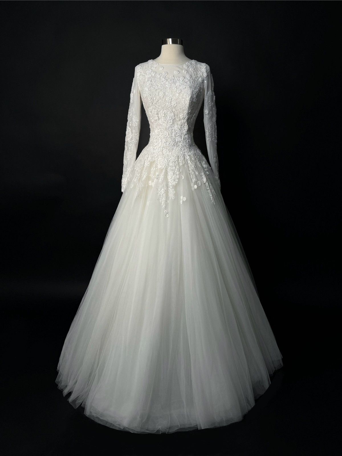 Other Preloved US 6 Anna Augusta Long Sleeve Wedding Dress Size M / US 6-8 / IT 42-44 - 2 Thumbnail