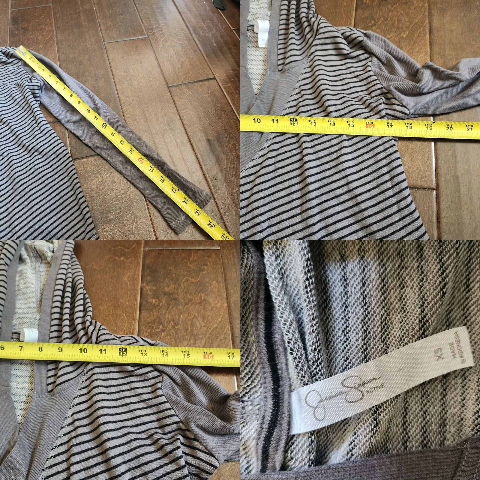 Jessica Simpson Jessica Simpson Active Women's Gray Striped Open Front Cardigan XS Cardigan Women Gray Striped Open Front XS Women’s Regular Size XS / US 0-2 / IT 36-38 - 8 Thumbnail
