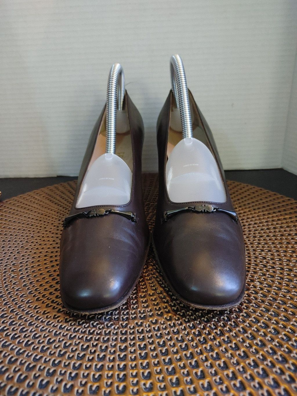 Salvatore Ferragamo Salvatore Ferragamo Leather Block Heels Size 9B Size US 9 / IT 39 - 2 Thumbnail
