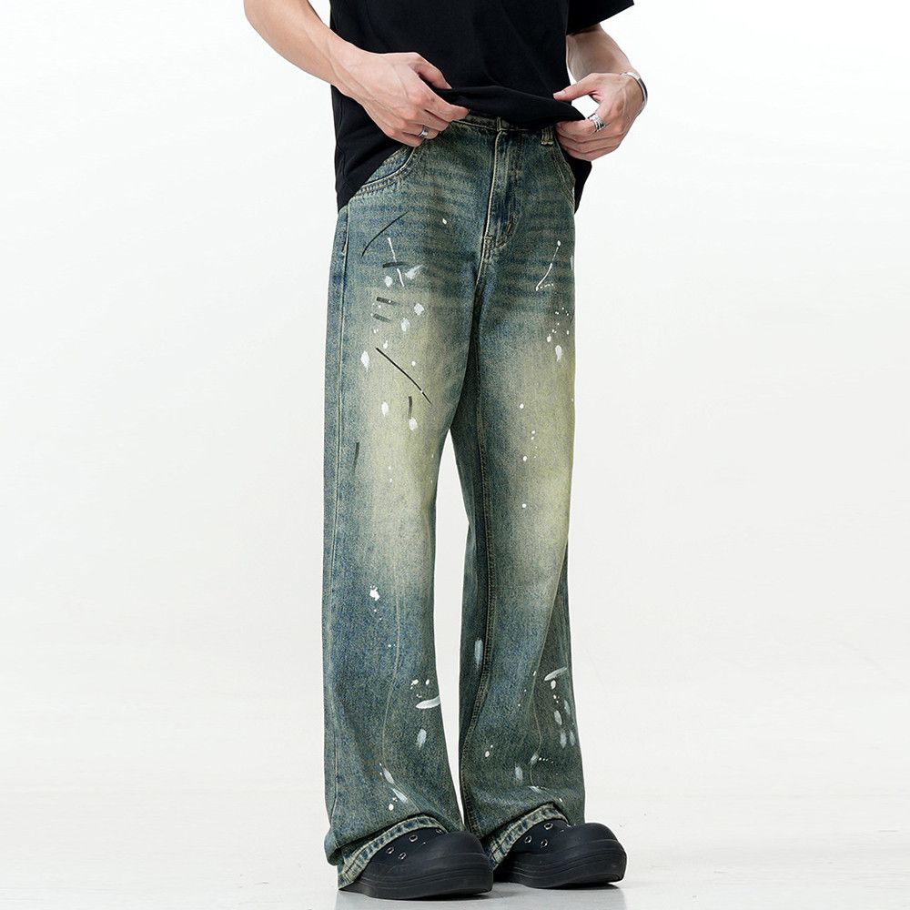 Jean Splash Ink Denim Flare Pants Mens Size US 29 - 4 Thumbnail
