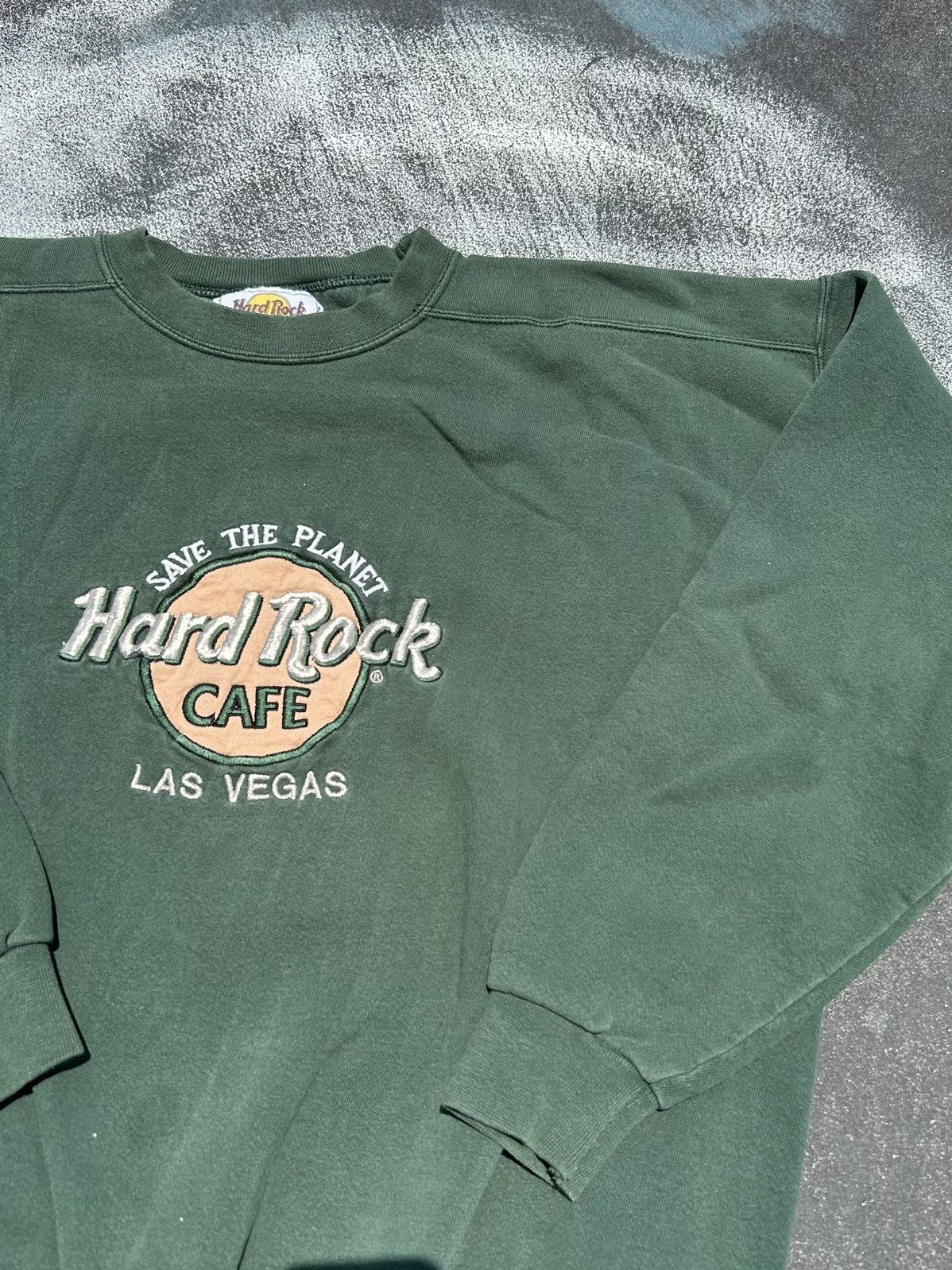 Green hard rock cafe sweatshirt sale