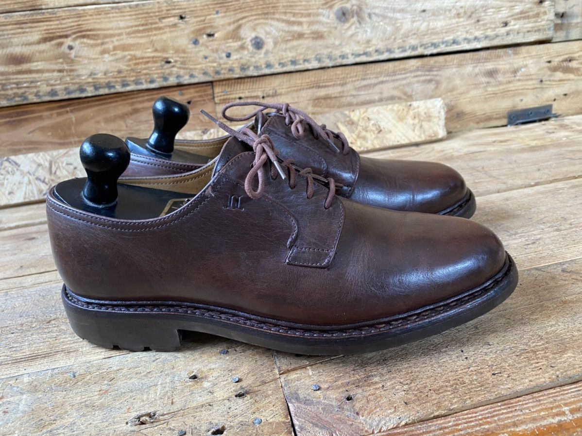 John Lobb John lobb plain toe blucher brown derby leather shoes uk 7 Size US 7.5 / EU 40-41 - 3 Thumbnail