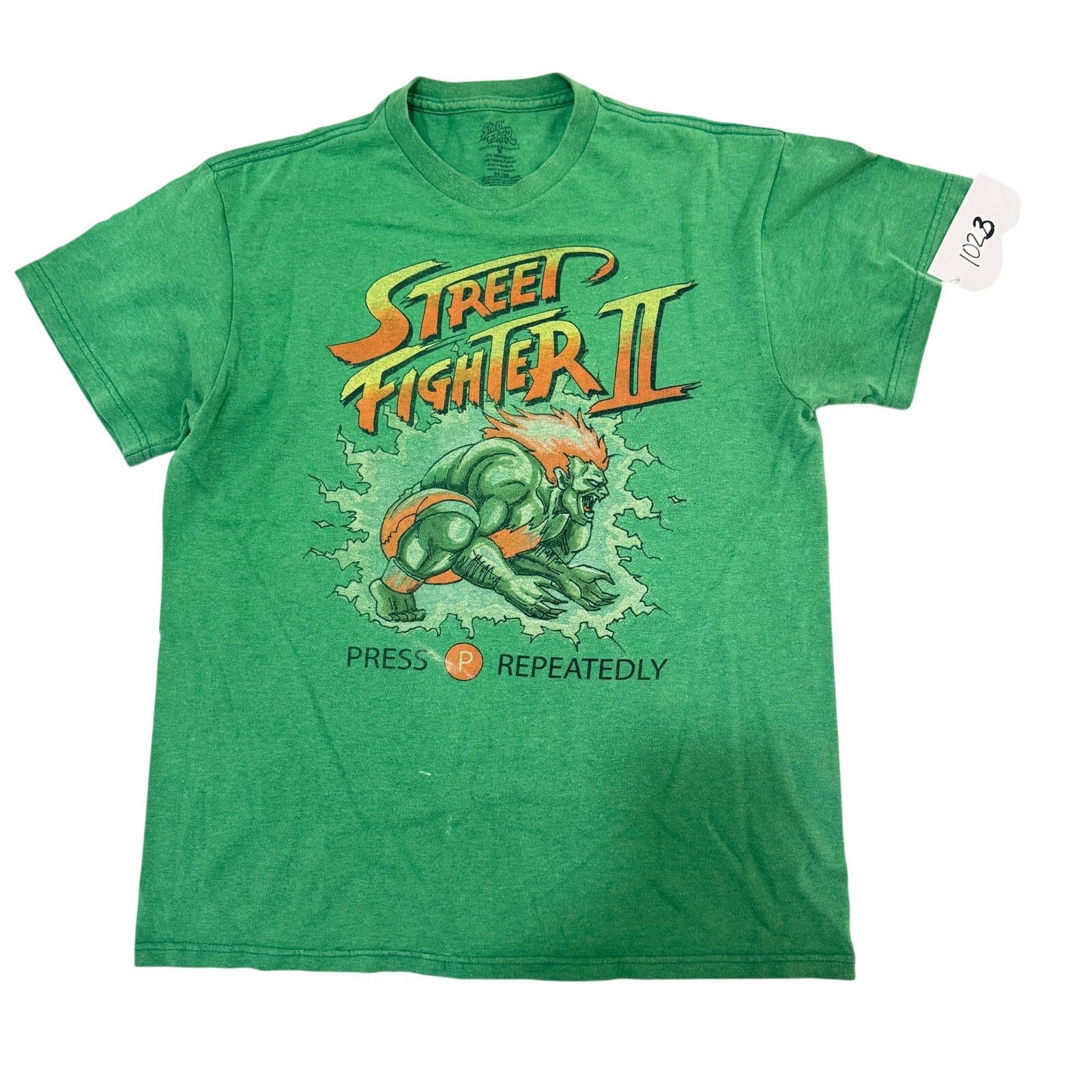 Street Fighter Street Fighter II Blanka "Press P" Green T-Shirt Size US M / EU 48-50 / 2 - 1 Thumbnail