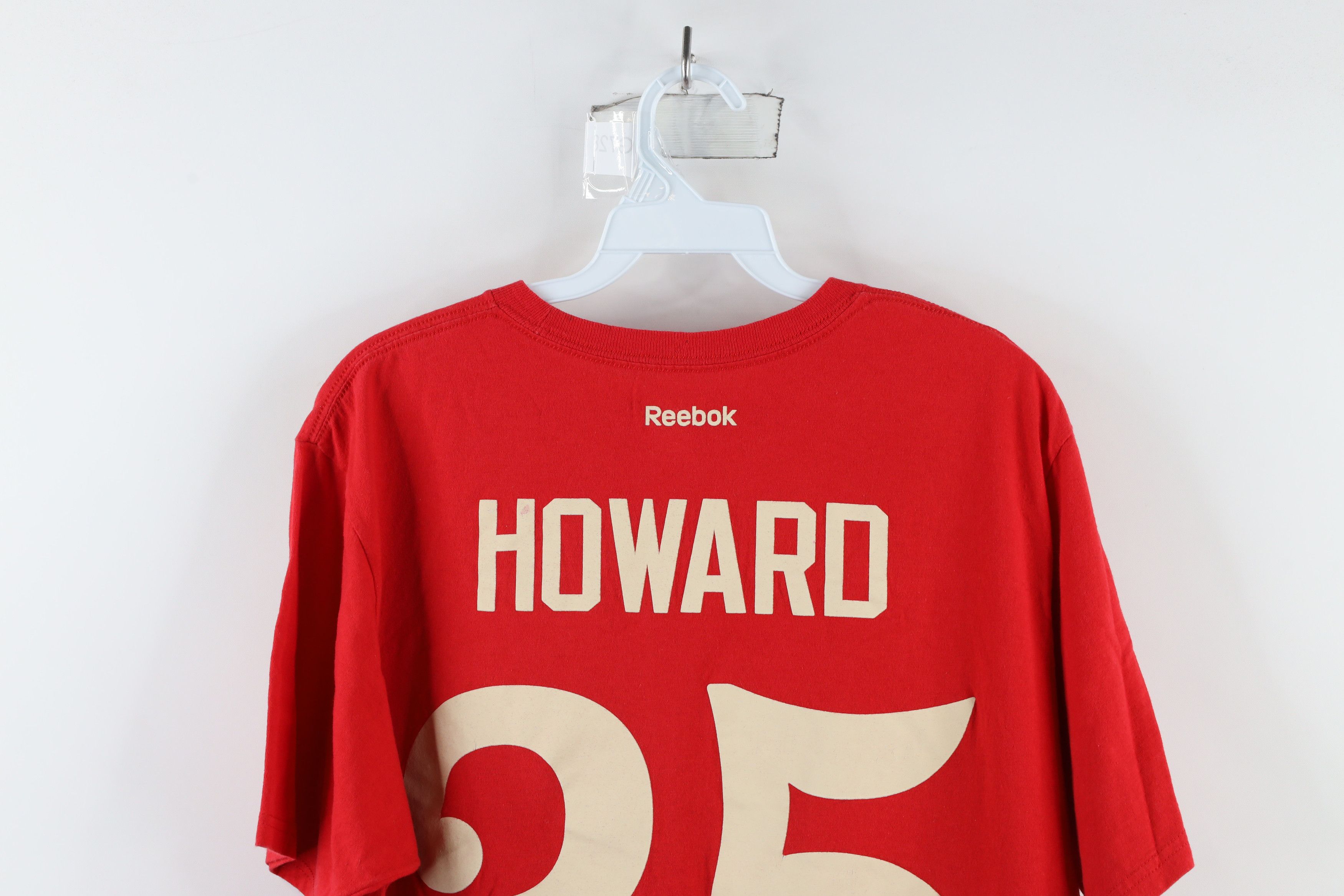 Reebok × Vintage Reebok Classic Jimmy Howard Detroit Red Wings Jersey T-Shirt Size US L / EU 52-54 / 3 - 14 Thumbnail
