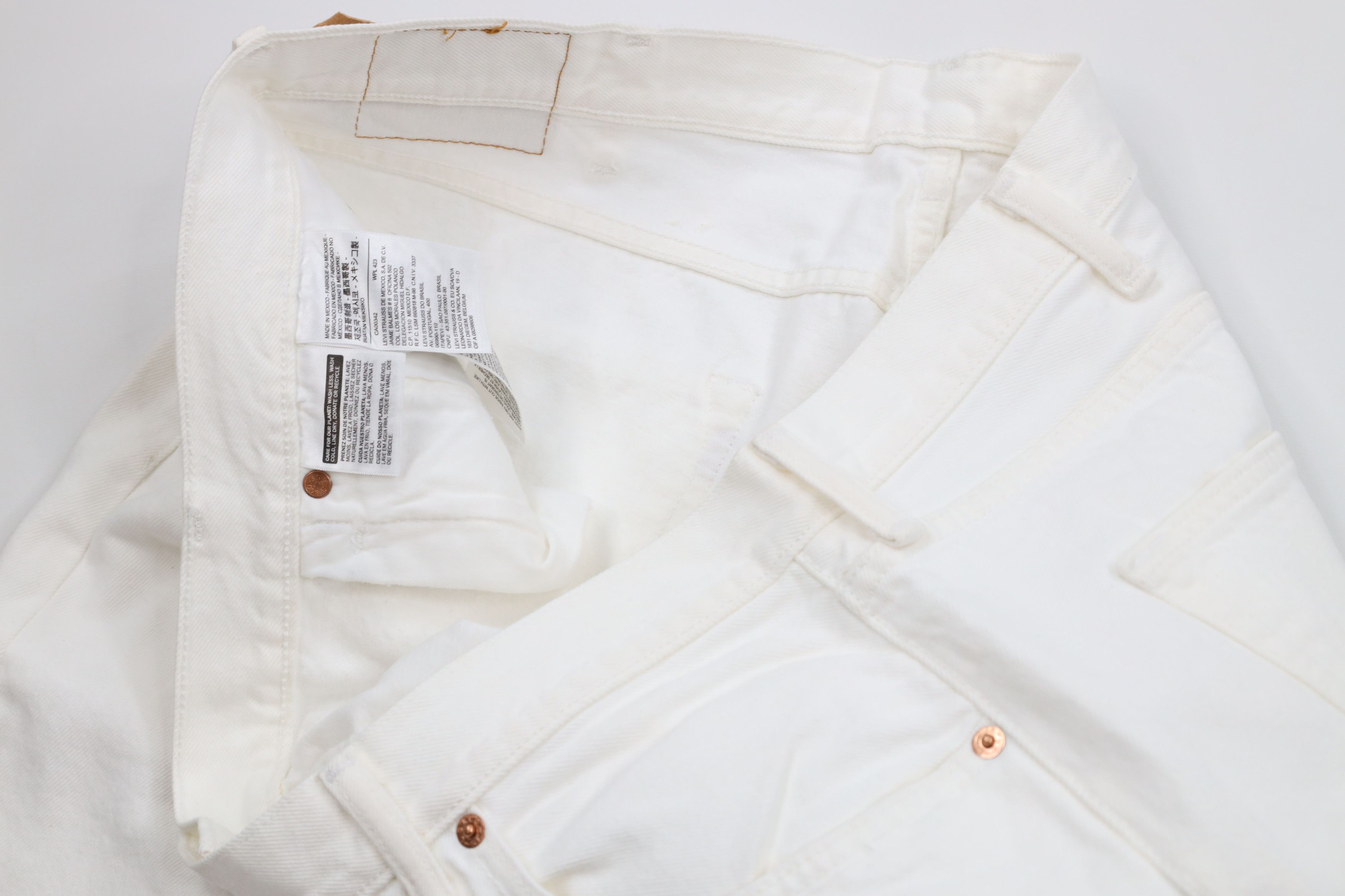 Levi's × Vintage Y2K Levis 501xx Fit Button Fly Denim Jeans White Cotton Size US 40 / EU 56 - 9 Thumbnail