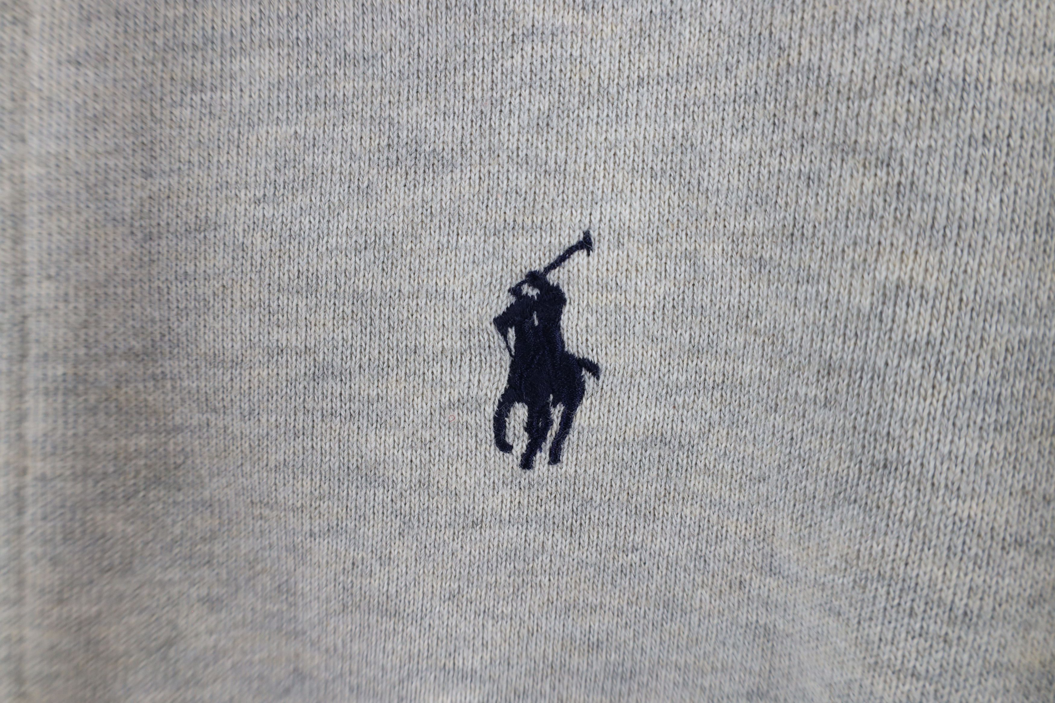 Ralph Lauren × Vintage Vintage 90s Ralph Lauren Full Zip Hoodie Sweatshirt Gray Size US M / EU 48-50 / 2 - 6 Thumbnail