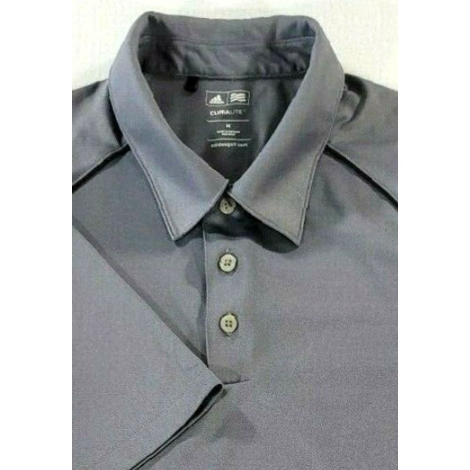 Adidas adidas Climalite Golf Polo Shirt Gray Solid Polyester Spandex Mens Size Medium Size US M / EU 48-50 / 2 - 3 Thumbnail