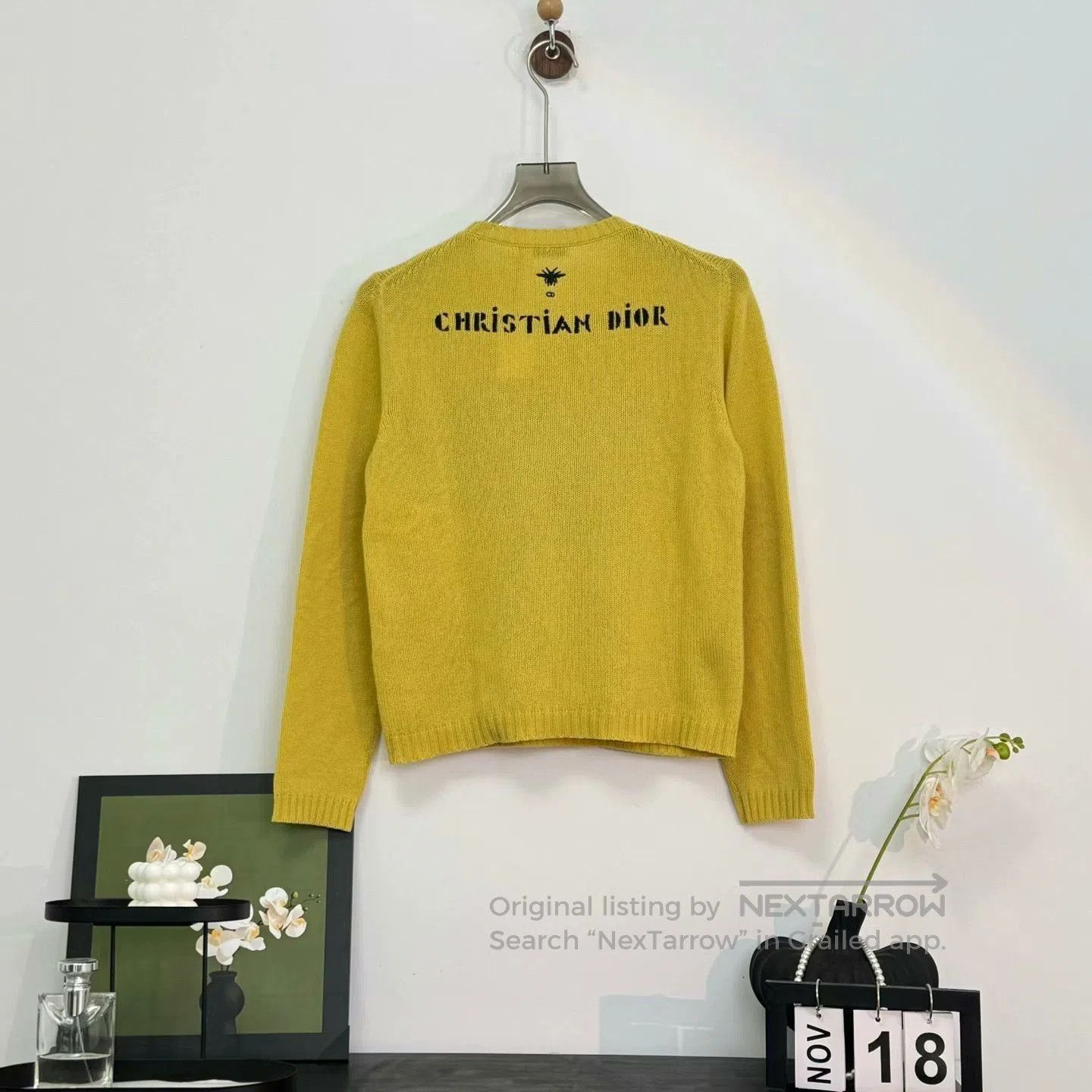 Dior limited edition floral embroidery cashmere sweater. Size L / US 10 / IT 46 - 4 Thumbnail