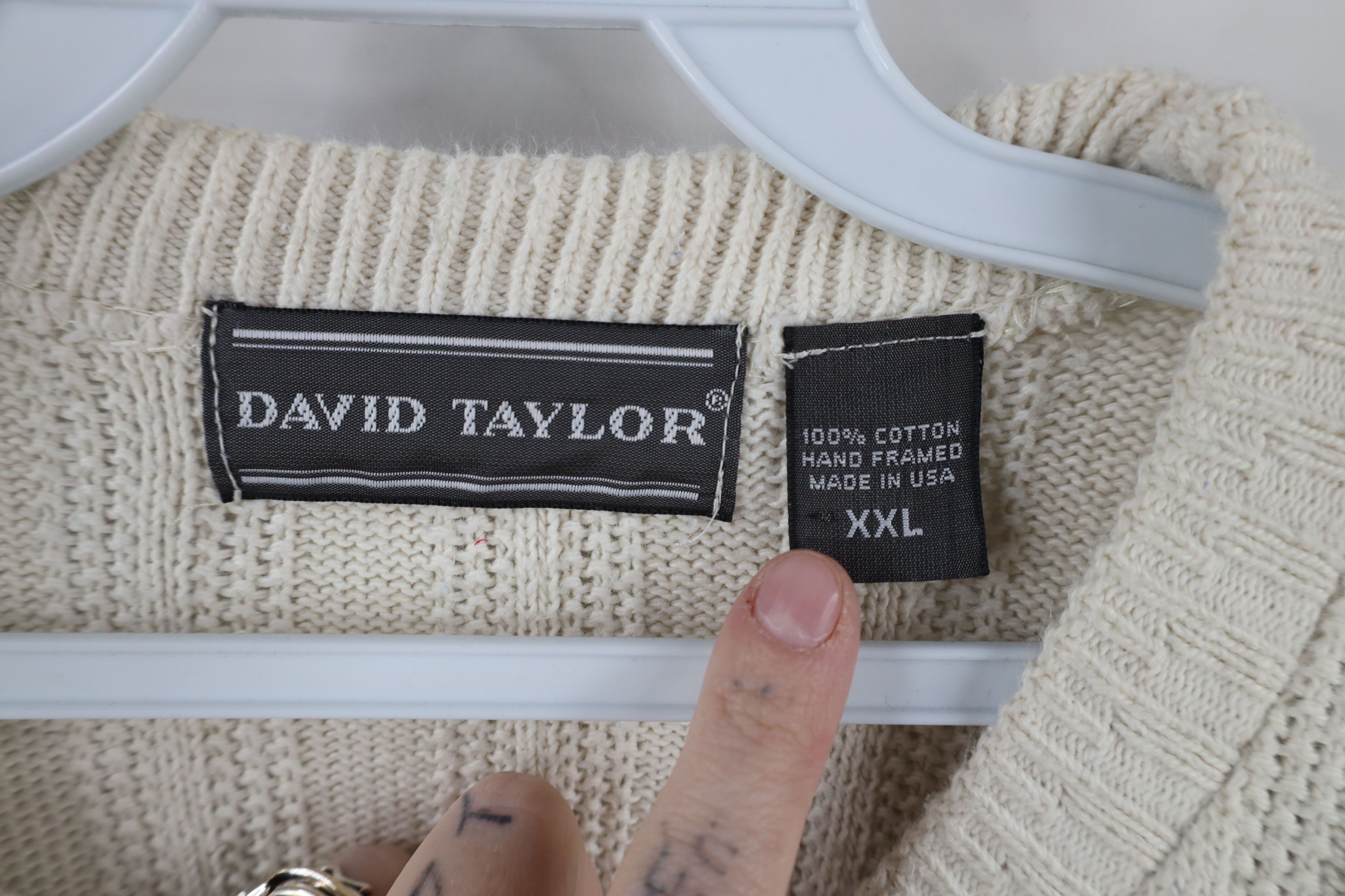 Vintage Vintage 90s Streetwear Framed Cotton Ribbed Knit Sweater USA Size US XXL / EU 58 / 5 - 7 Thumbnail