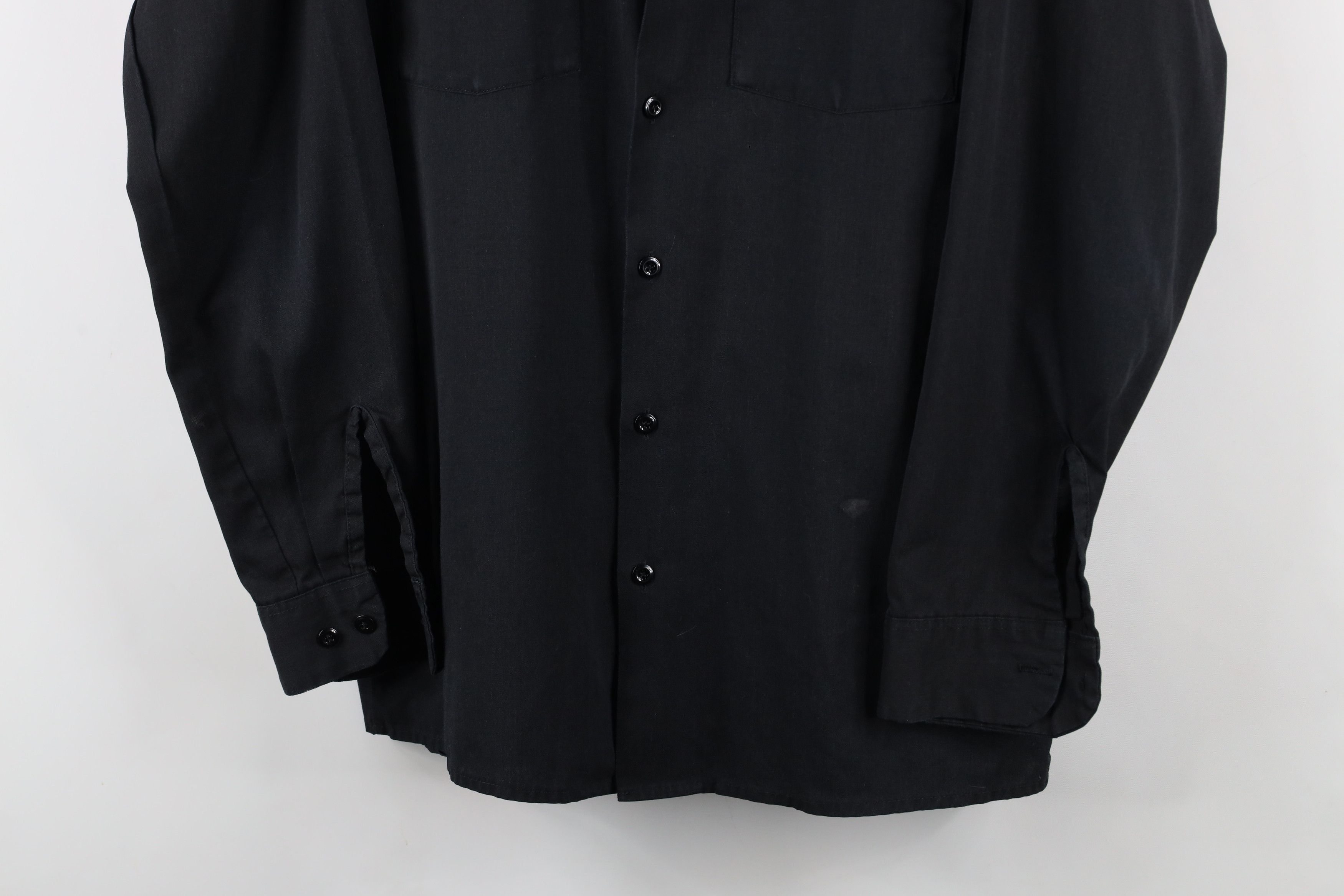 Dickies × Vintage Vintage 90s Dickies Workwear Button Shirt Black USA Size US M / EU 48-50 / 2 - 3 Thumbnail