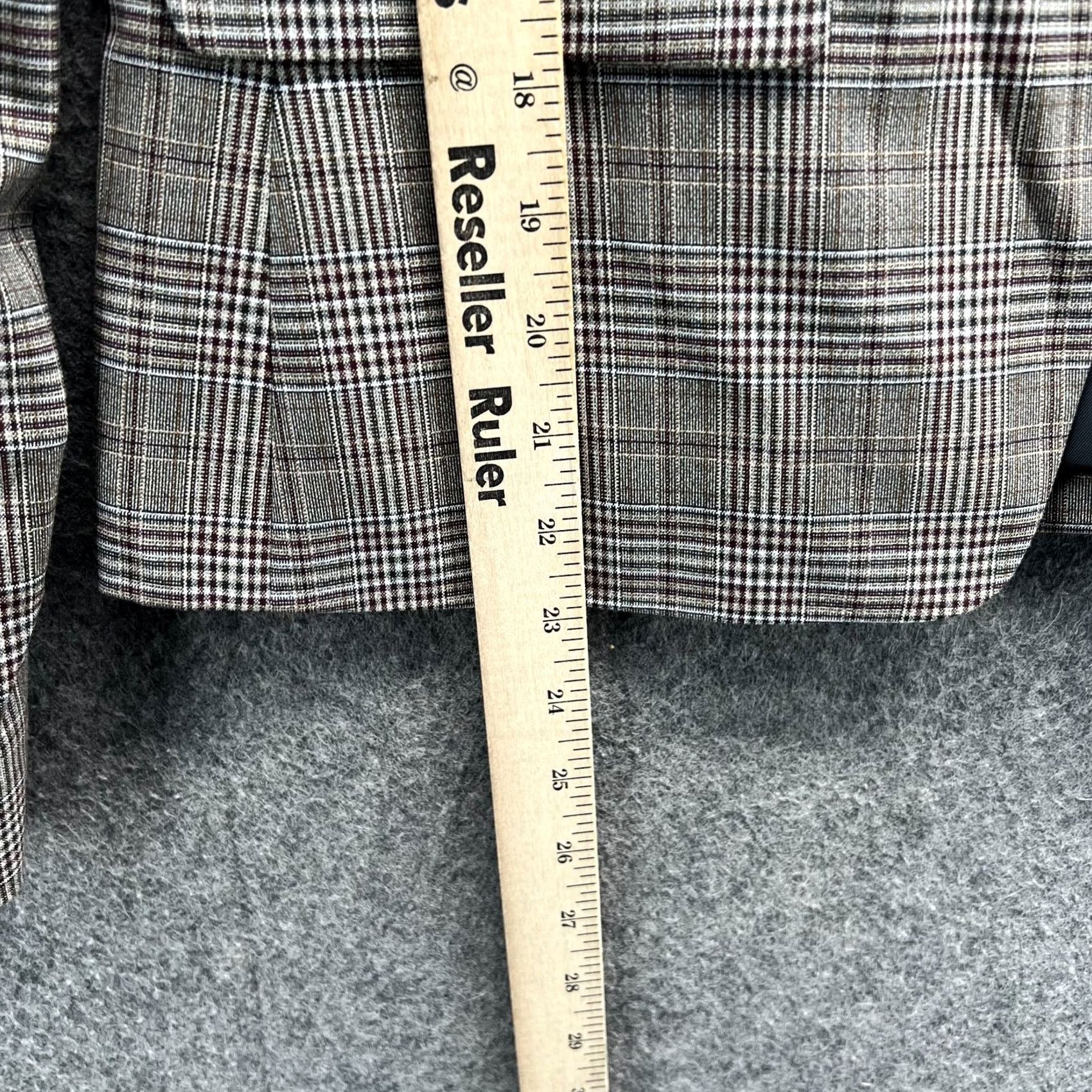 Banana Republic Banana Republic Blazer Women 6 Beige Wool Plaid Check Single-Breasted Jacket Shirt Style Size M / US 6-8 / IT 42-44 - 6 Thumbnail