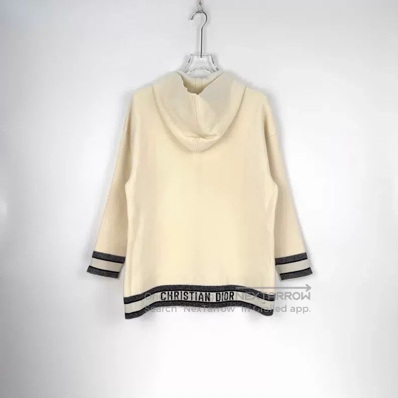 Dior Dior Milk white classic logo zipper cashmere hooded jacket Size XS / US 0-2 / IT 36-38 - 4 Thumbnail