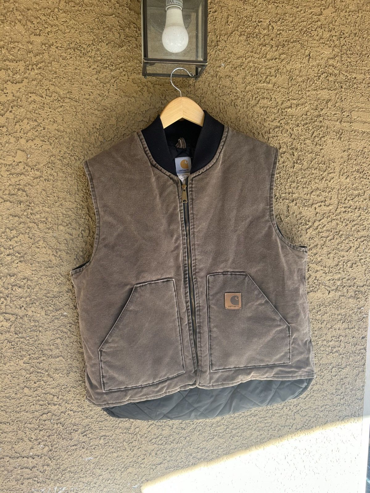 Carhartt × Vintage Vintage Carhartt Men's Sleeveless Vest Brown Cotton Size XL Size US XL / EU 56 / 4 - 4 Thumbnail