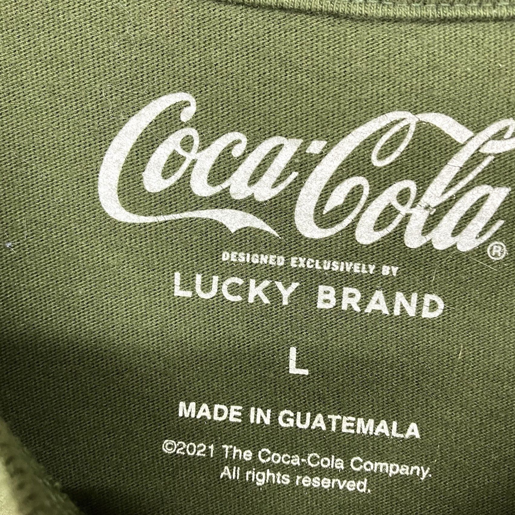 Lucky Brand Lucky Brand Coca Cola Men's T-Shirt Green Santa Christmas Short Sleeve Crew Neck Size L Size US L / EU 52-54 / 3 - 4 Thumbnail