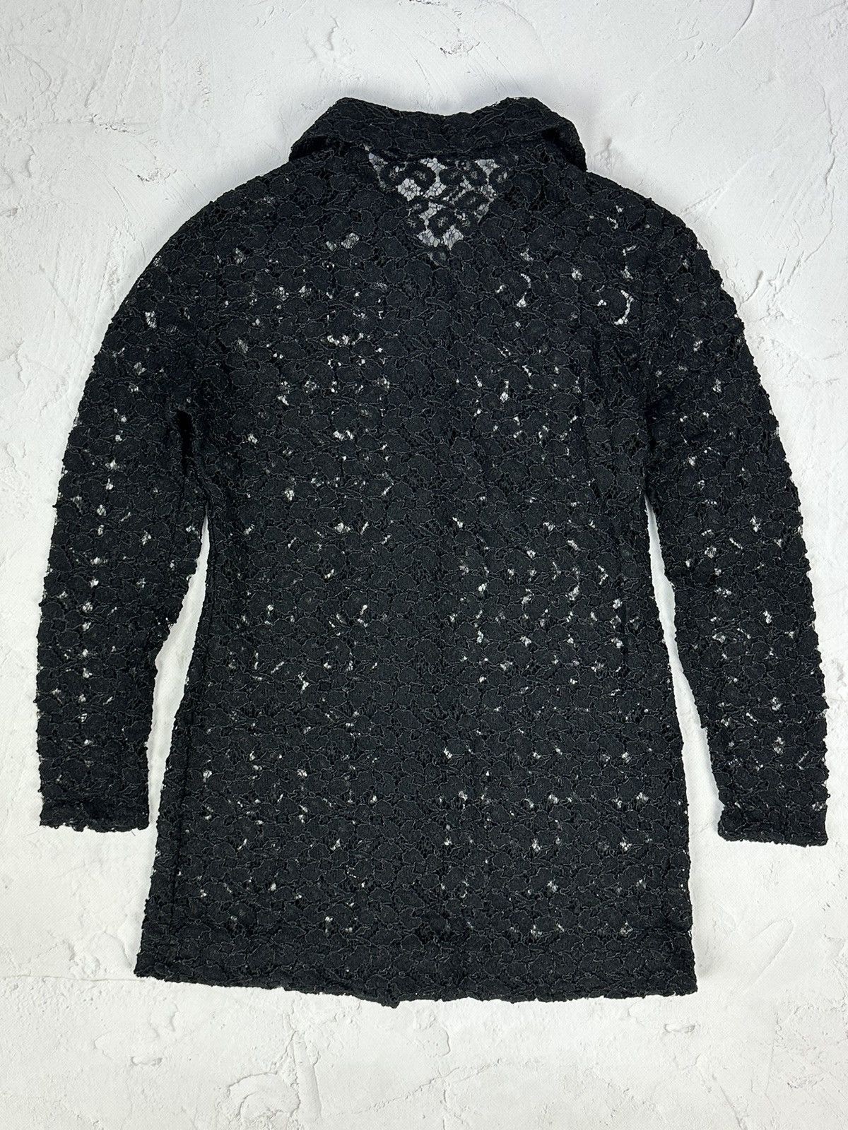 If Six Was Nine × Japanese Brand × Vintage Vintage Black Mesh Cardigan Size M / US 6-8 / IT 42-44 - 4 Thumbnail