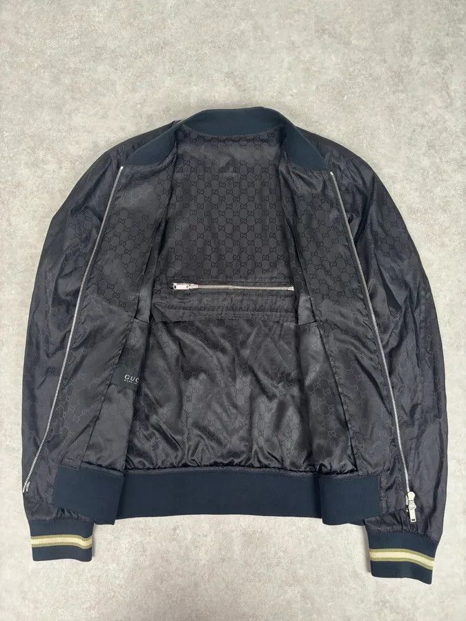 Gucci 2000s Gucci Black Monogrammed Light Windbreaker Jacket Size US M / EU 48-50 / 2 - 7 Thumbnail