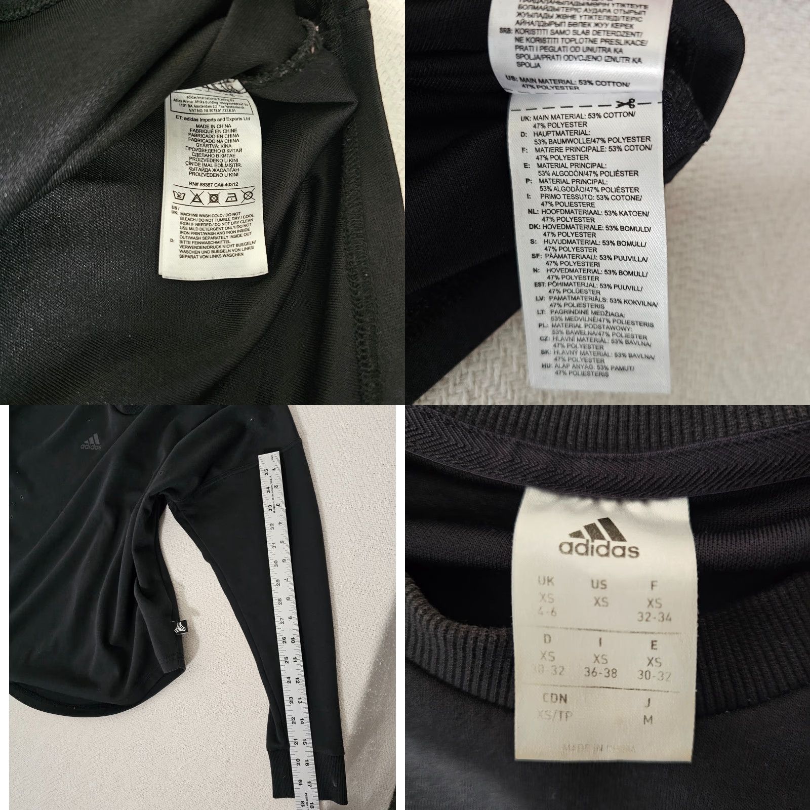 Adidas Adidas XS Black Sweatshirt Tan Try JSY Crewneck Relaxed Fit Vented Size XS / US 0-2 / IT 36-38 - 8 Thumbnail