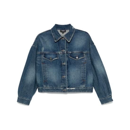 A.P.C. A.P.C. Women Denim Jackets COHFC F02905 IAL BLUE Size S / US 4 / IT 40 - 1 Thumbnail