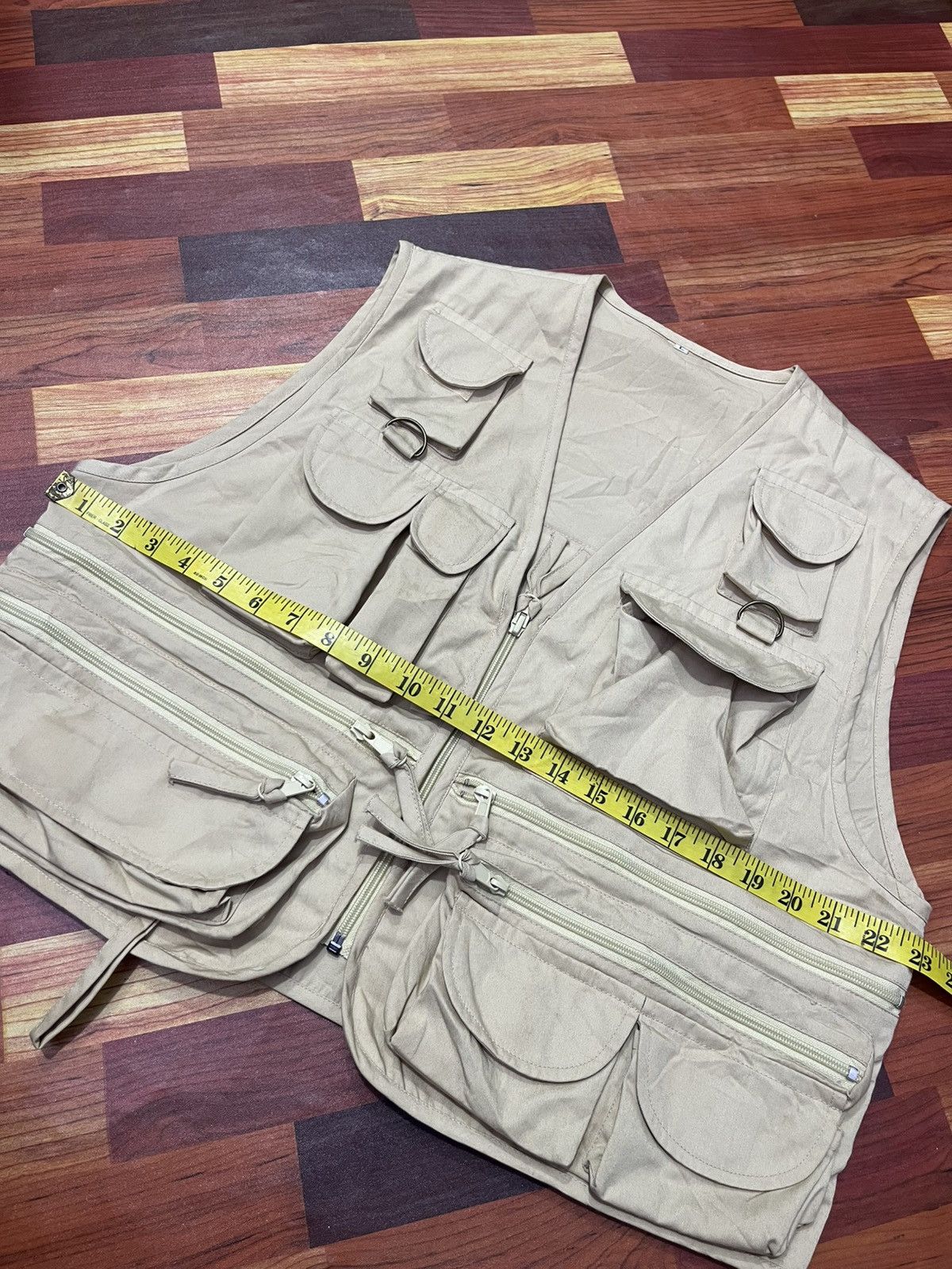 Japanese Brand BASTET Multi Pocket Fishing Vest Big Back Pocket Size US L / EU 52-54 / 3 - 12 Thumbnail