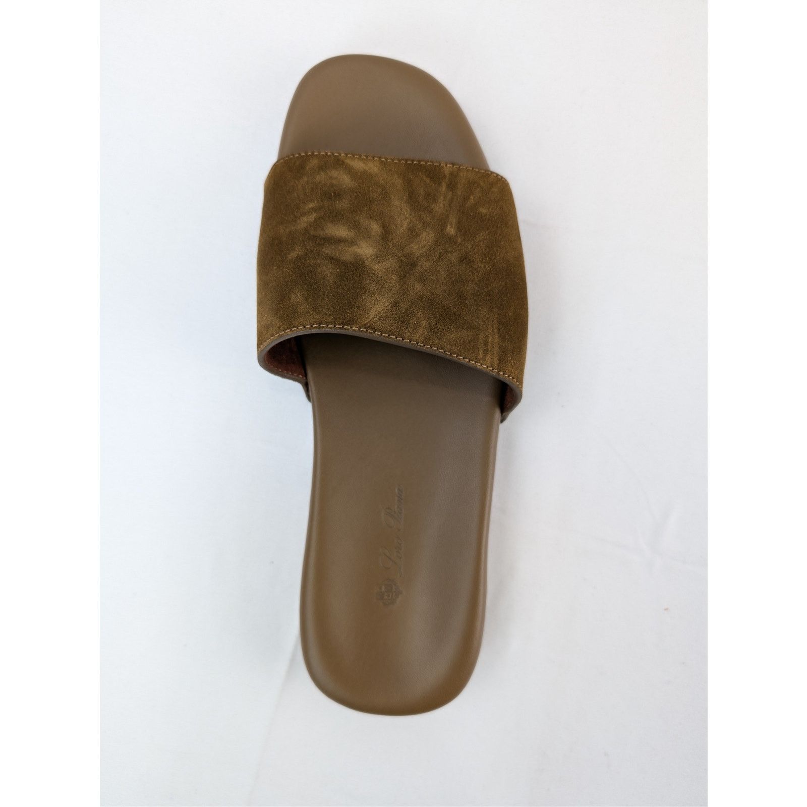 Loro Piana o1rshd1 Sea-Slide Walk Suede Slippers in Tan Size US 8 / EU 41 - 16 Thumbnail