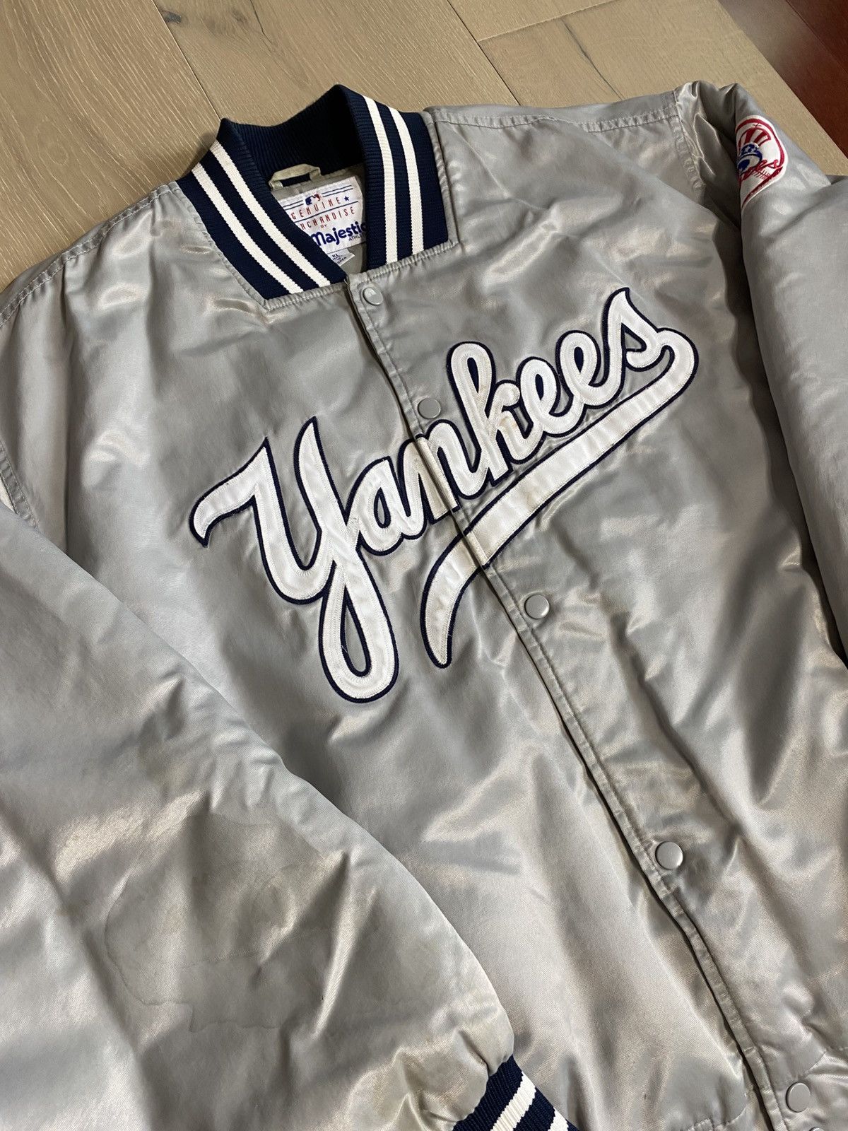 Starter Starter New York Yankees Satin Jacket Size US XL / EU 56 / 4 - 2 Thumbnail