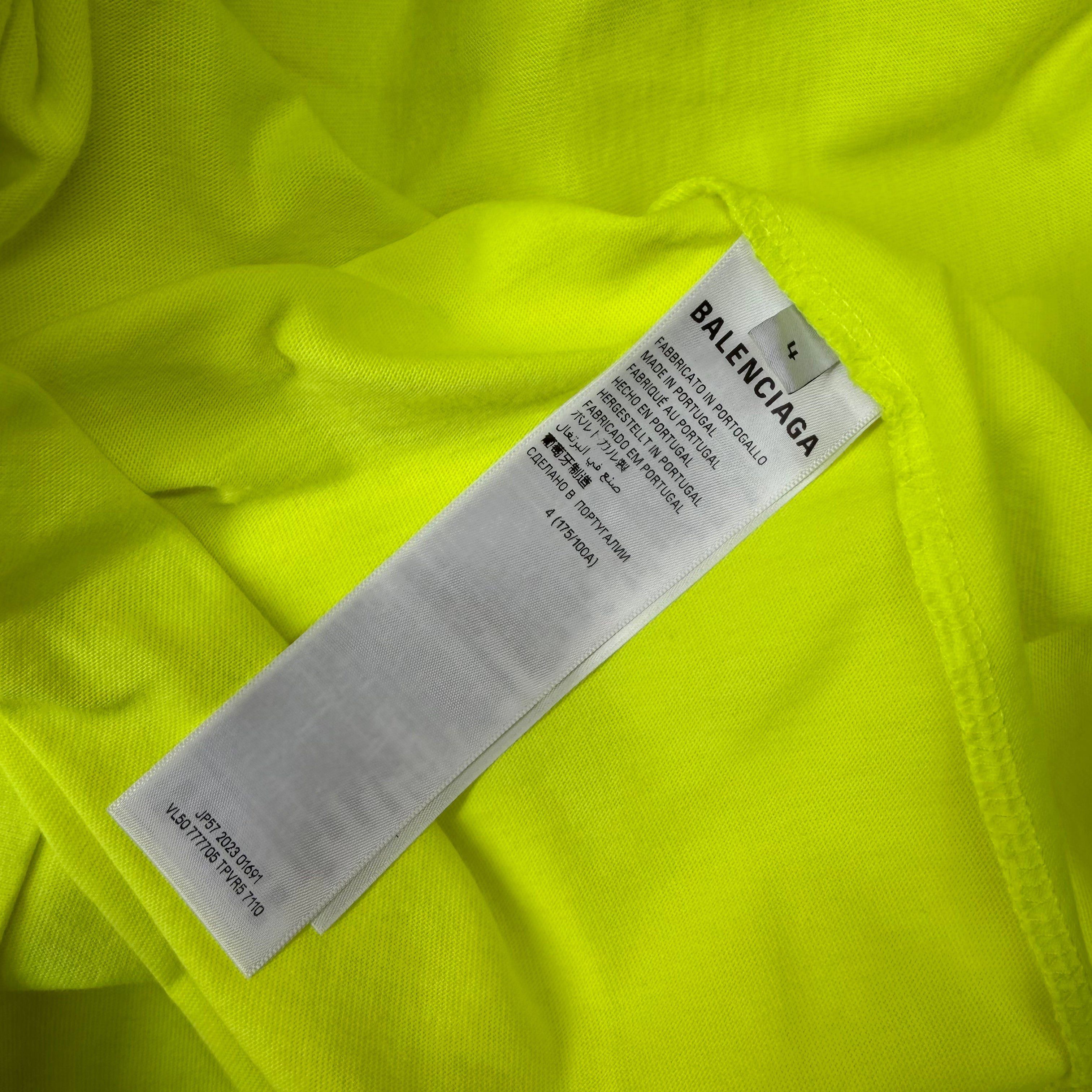 Balenciaga Balenciaga Paris Oversized Soccer Shirt Neon 4 (XXXL) Size US XXL / EU 58 / 5 - 6 Thumbnail
