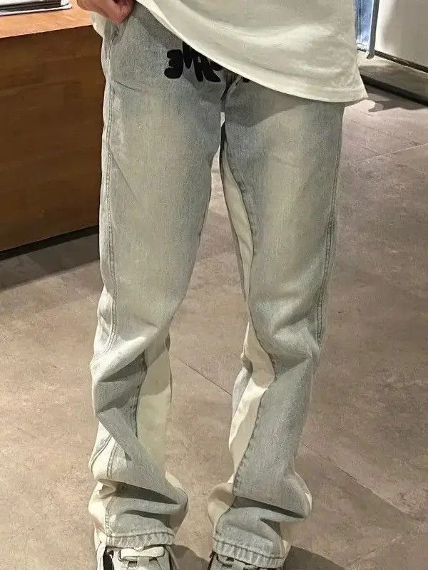 Japanese Brand Retro loose light colored micro flared jeans Size US 30 / EU 46 - 1 Thumbnail