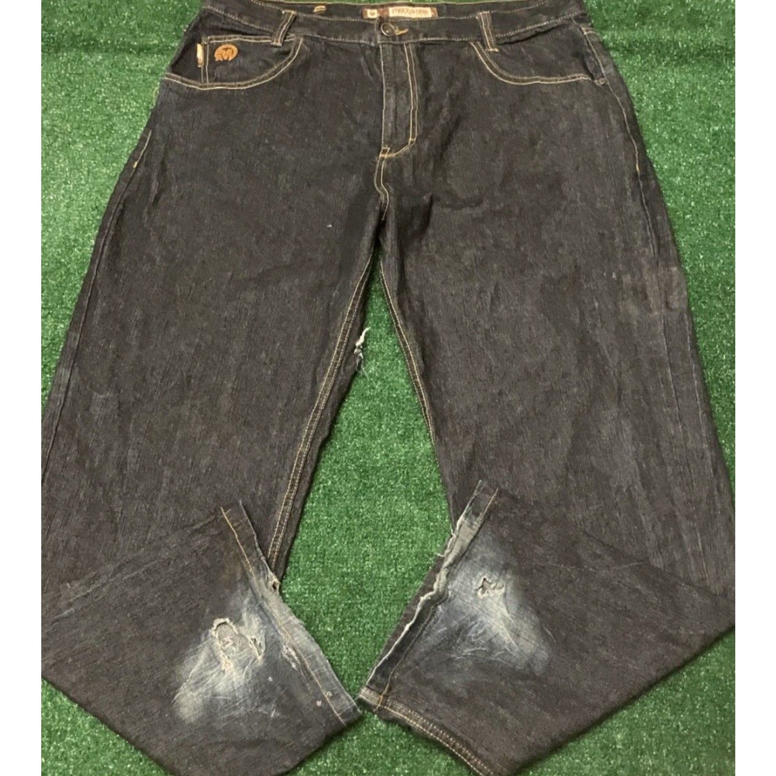 Vintage VINTAGE Mecca Baggy Jeans VTG Mens Size 40 Distressed Slouchy Wide-Leg Grunge Hip Hop Skater 34 In Inseam Men Size US 40 / EU 56 - 3 Thumbnail
