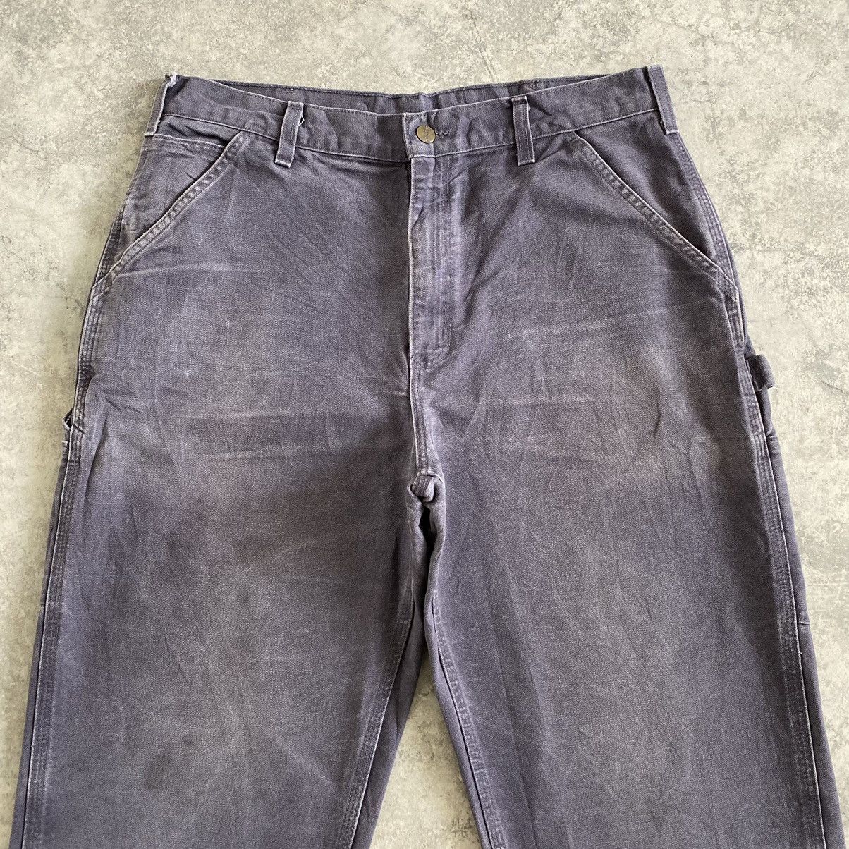 Carhartt Vintage Carhartt Faded Petrol Blue Carpenter Workwear Pants Size US 34 / EU 50 - 2 Thumbnail