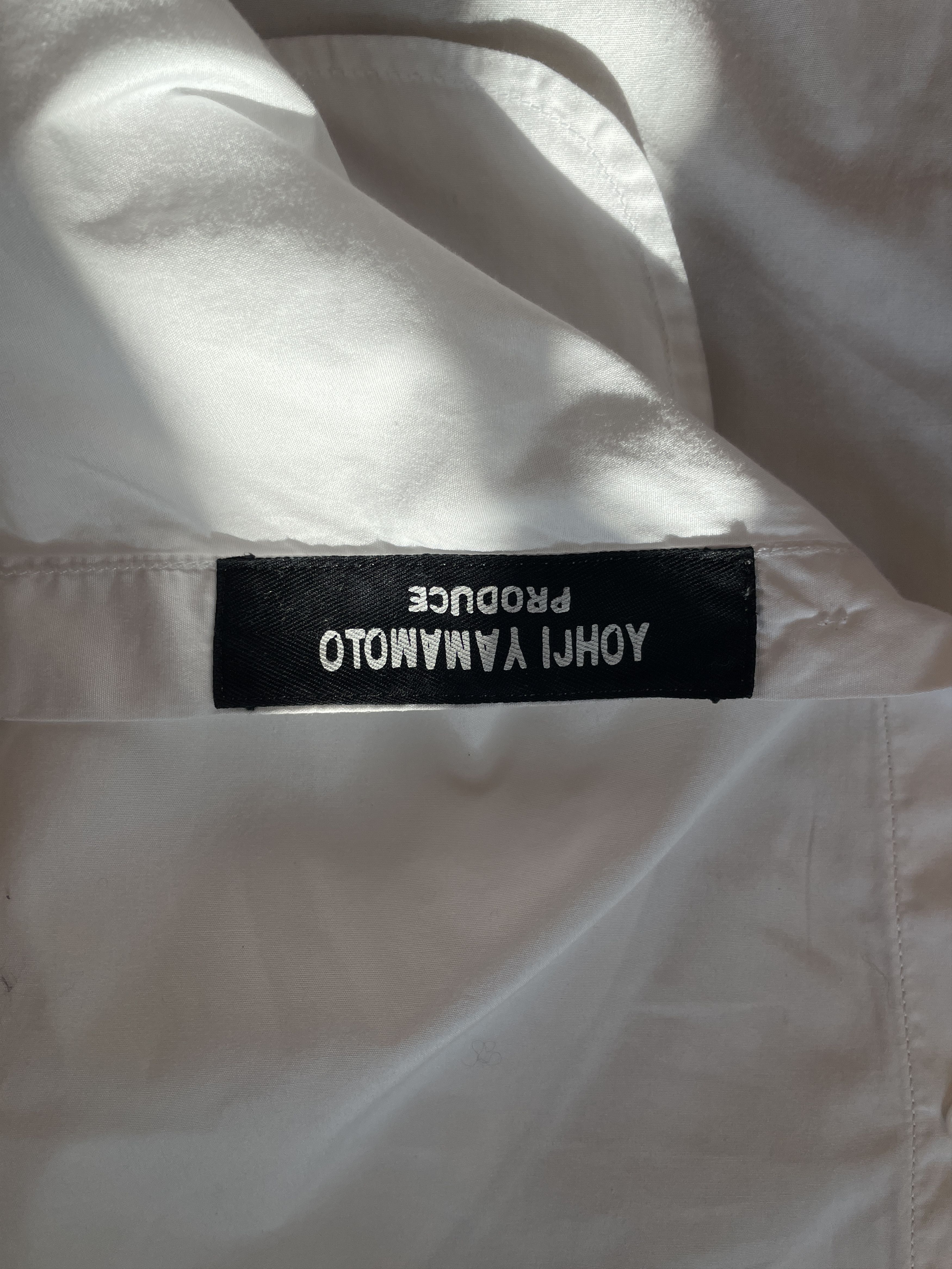 Yohji Yamamoto Yohji Yamamoto Produce Long White Shirt Size US L / EU 52-54 / 3 - 11 Thumbnail