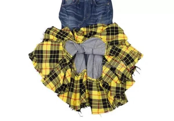 Junya Watanabe Junya Watanabe size S Blue Retro Plaid Patchwork Design Sk Size 23" - 4 Thumbnail