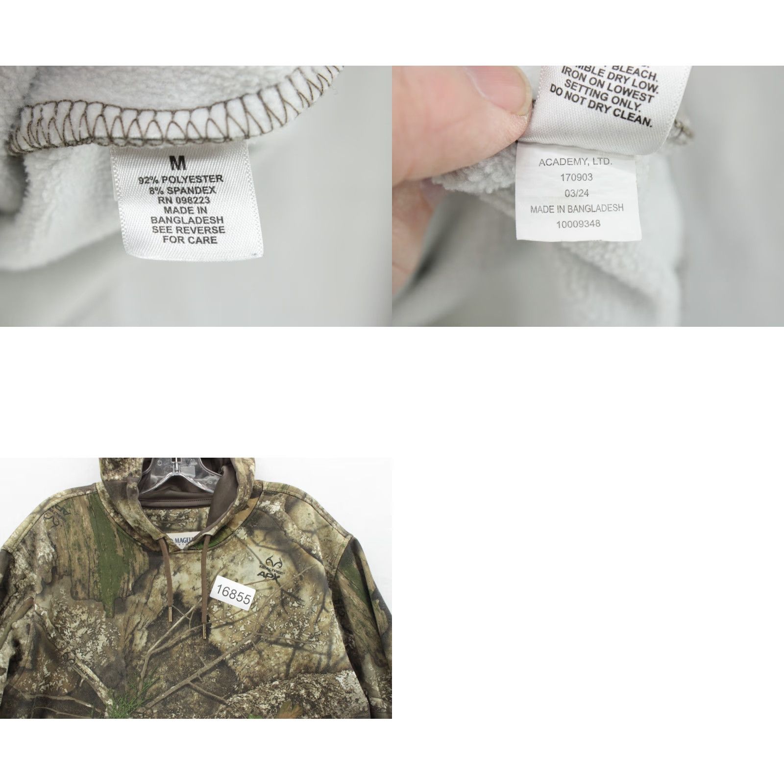 Vintage VINTAGE Magellan Outdoors Realtree Edge Hoodie Mens Medium Pullover Camouflage Y2K Grunge Hunting EUC Size US M / EU 48-50 / 2 - 8 Thumbnail