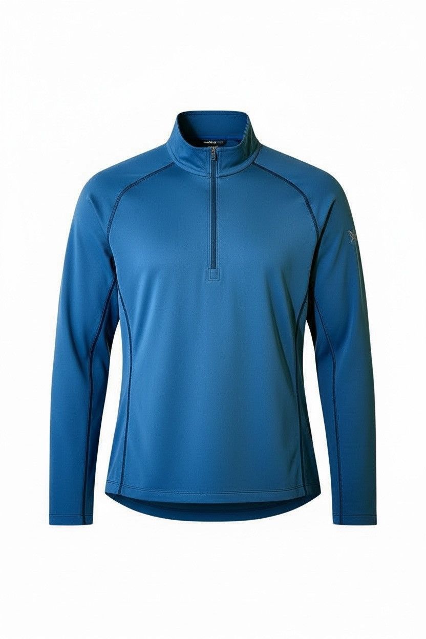 Arc'teryx ArcTeryx Men's Phase SL Blue Zip Neck Long Sleeve T-Shirt Size US M / EU 48-50 / 2 - 1 Thumbnail