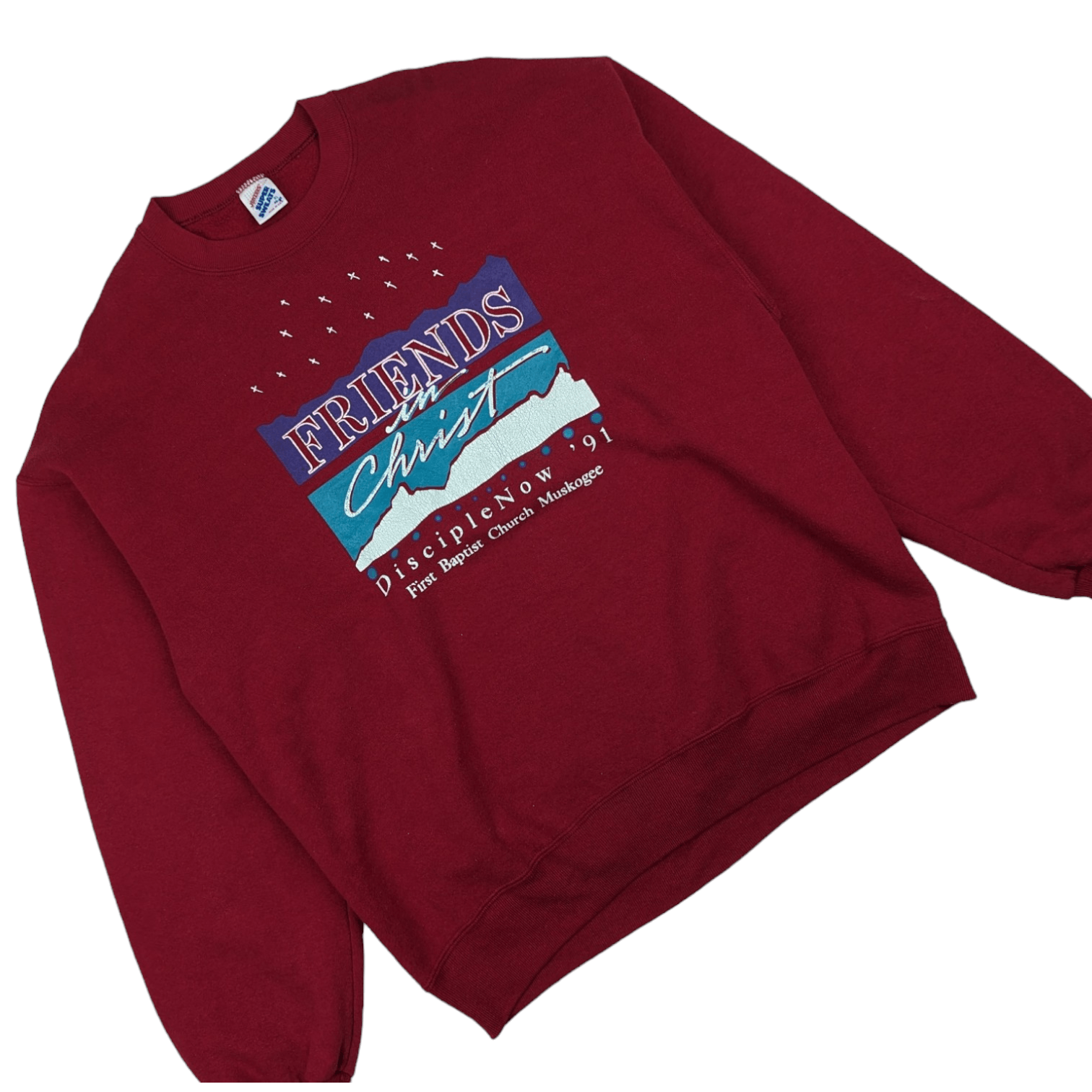 Jerzees Vintage 1991 FRIENDS IN CHRIST Jerzees Jumper Sweatshirt Size US XL / EU 56 / 4 - 3 Thumbnail