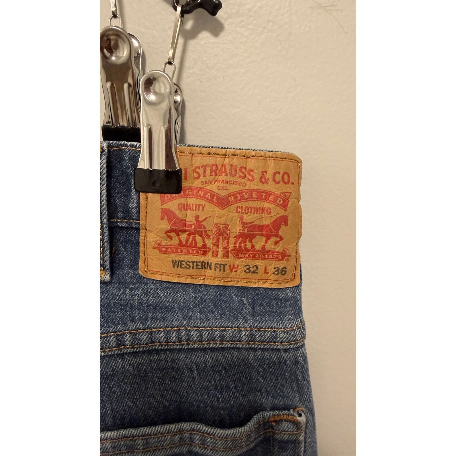 Levi's Men's Levi’s Western Fit 32/36 Medium Wash Jeans Size US 32 / EU 48 - 3 Thumbnail