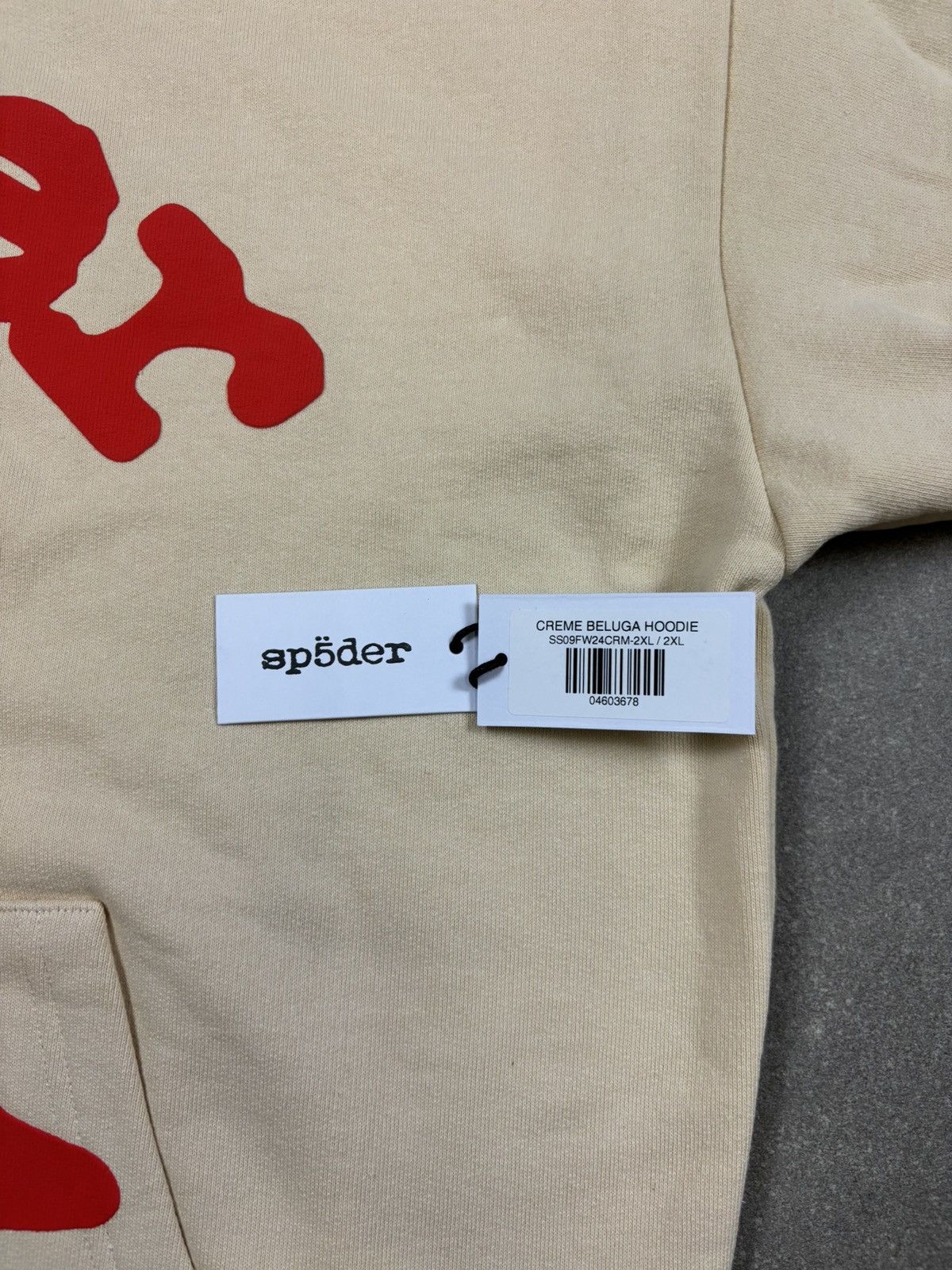 Sp5der Sp5der Beluga Hoodie, Cream Size US XXL / EU 58 / 5 - 7 Thumbnail